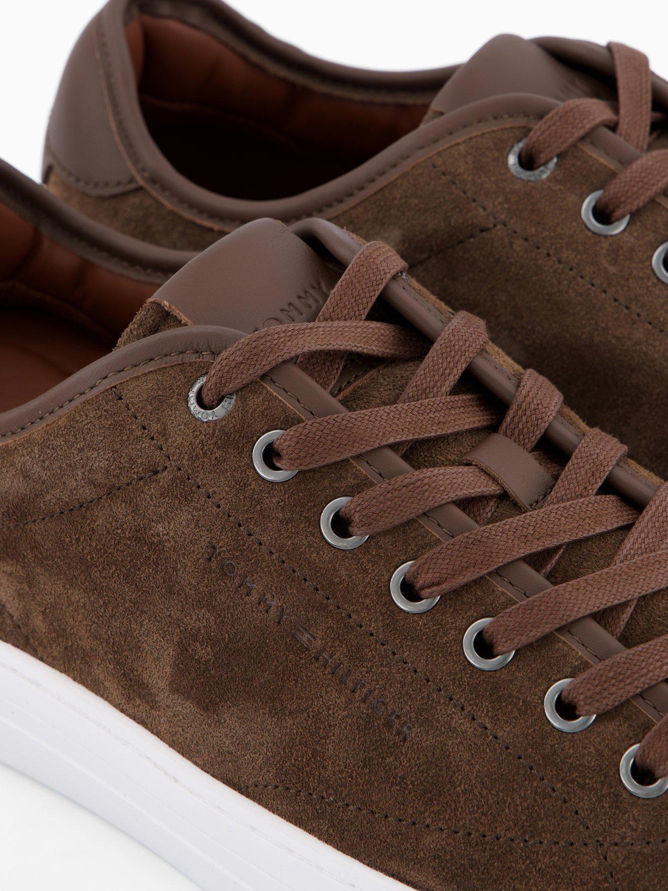 Image 5 of 7 of Tommy Hilfiger Premium Dress Leather Mix Trainers - Brown