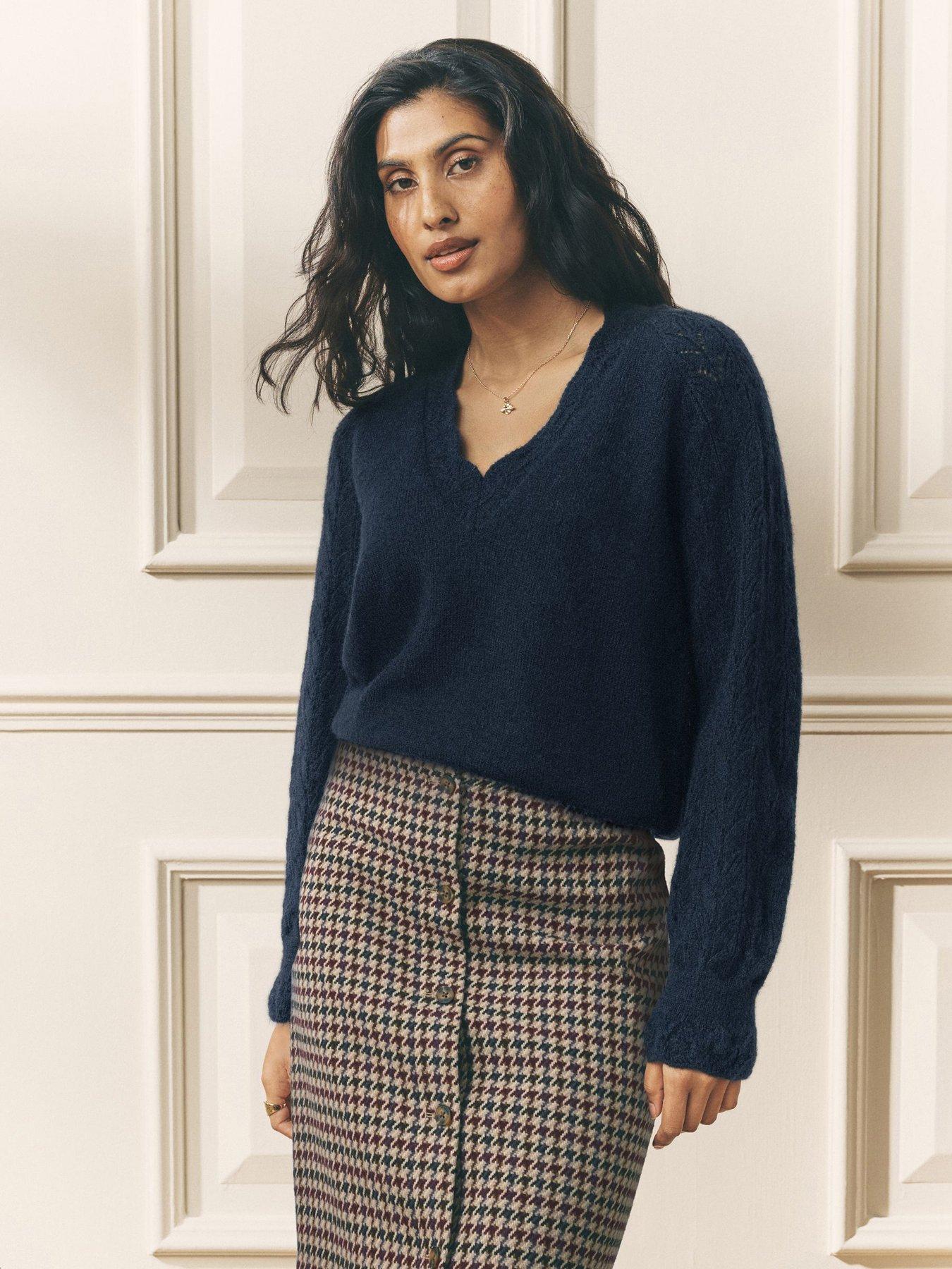 laura-ashley-pointelle-v-neck-jumper-navy
