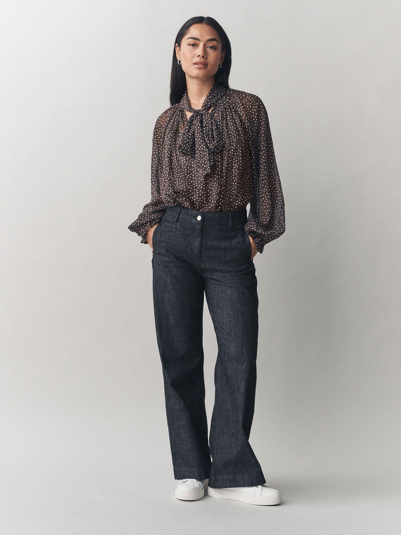 laura-ashley-ruffle-spot-blouse-brownback