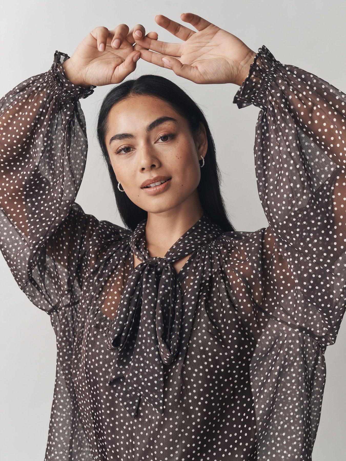 laura-ashley-ruffle-spot-blouse-brownoutfit