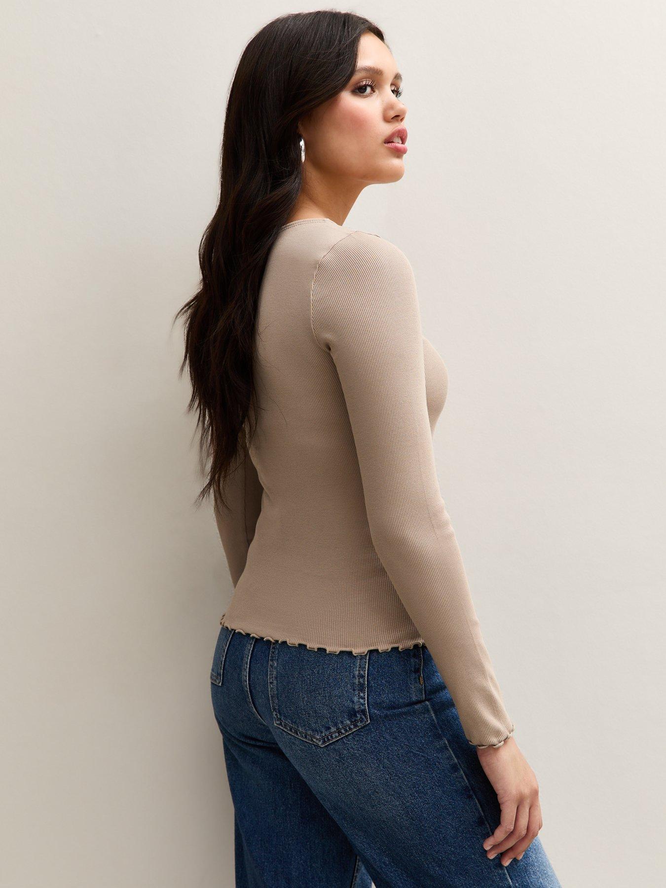 new-look-ribbed-crew-neck-long-sleeve-top-minkstillFront