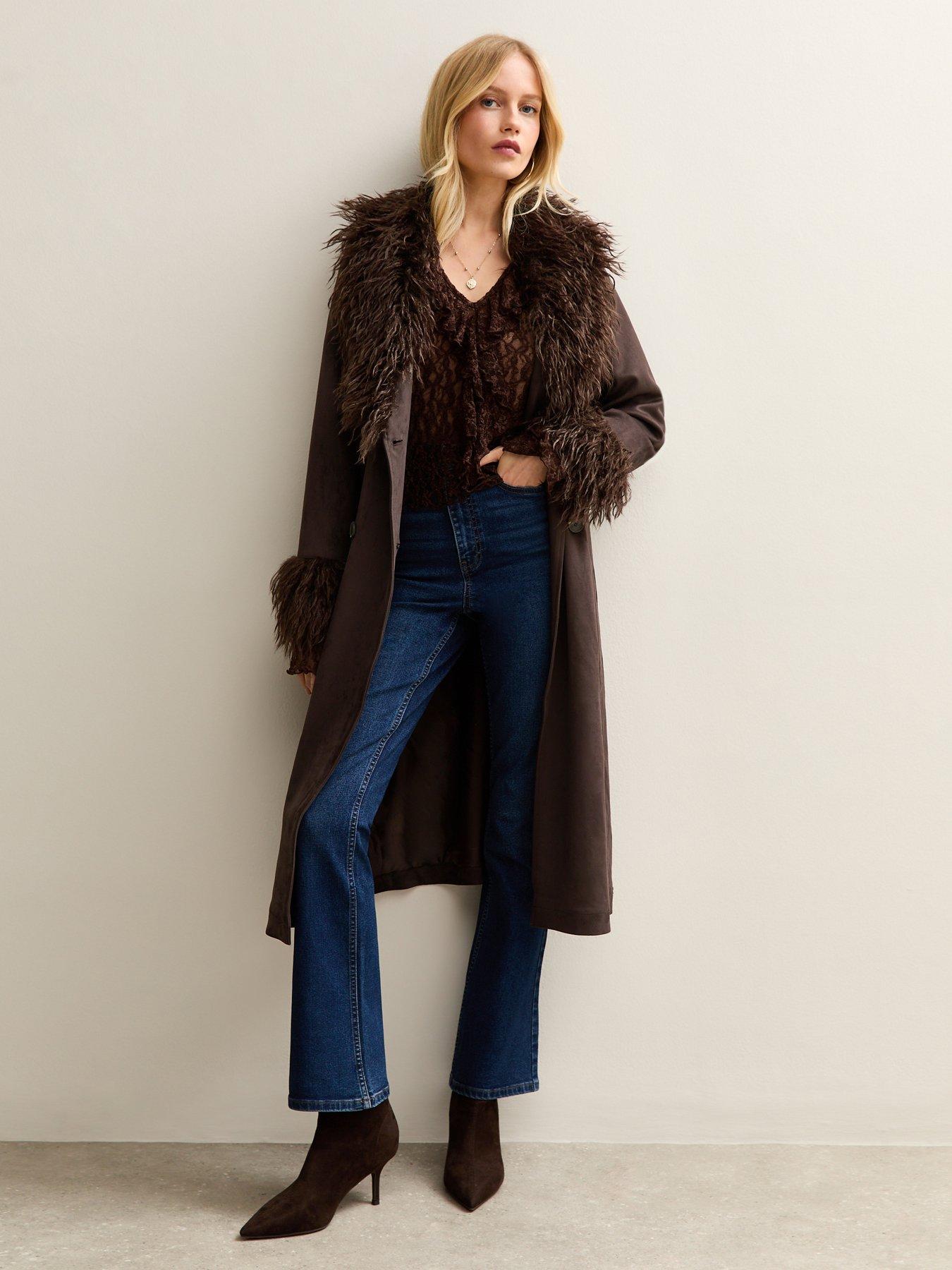 new-look-faux-fur-trimmed-faux-suede-coat-brown