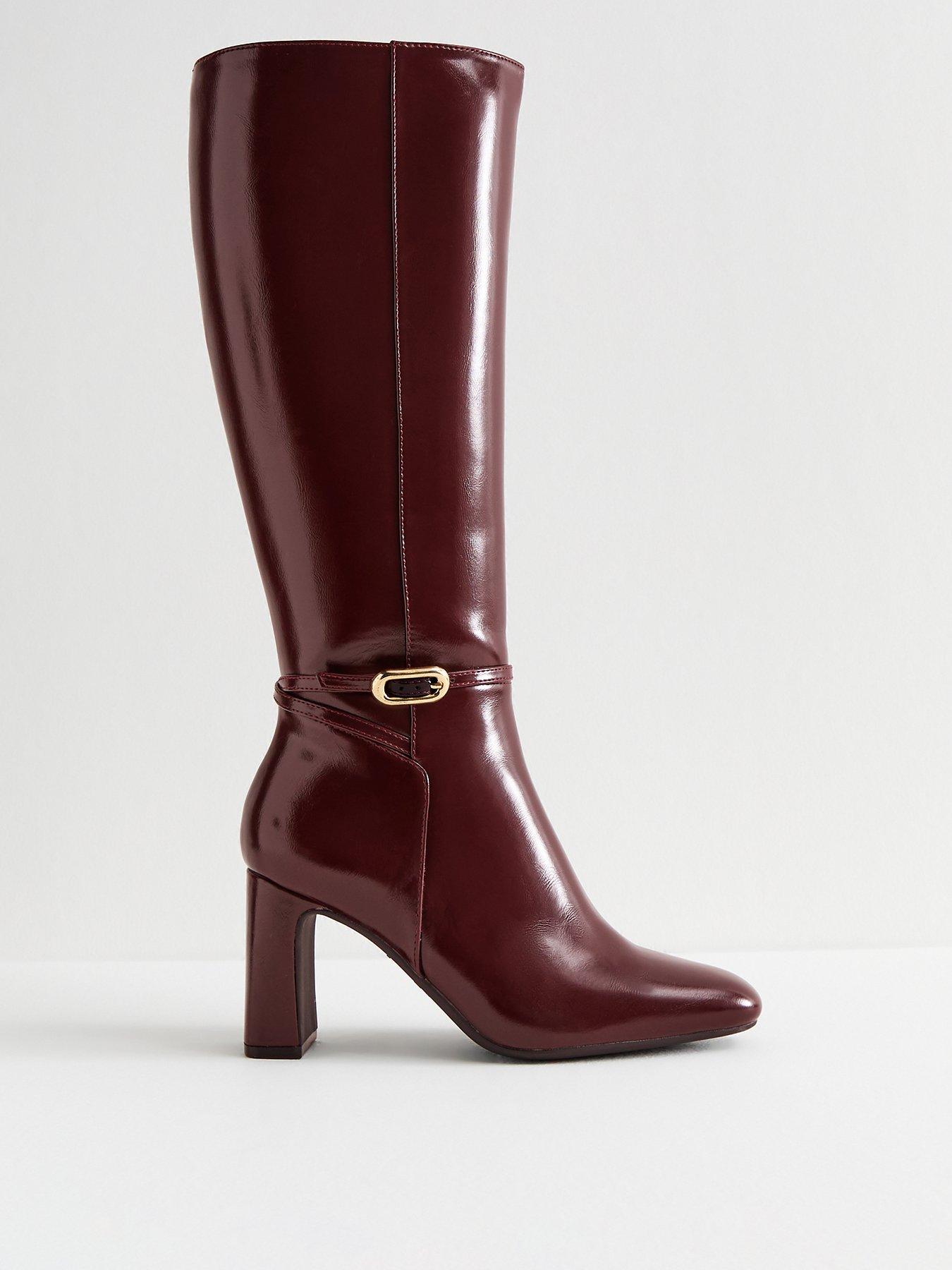 new-look-dark-burgundy-faux-leather-knee-high-boots