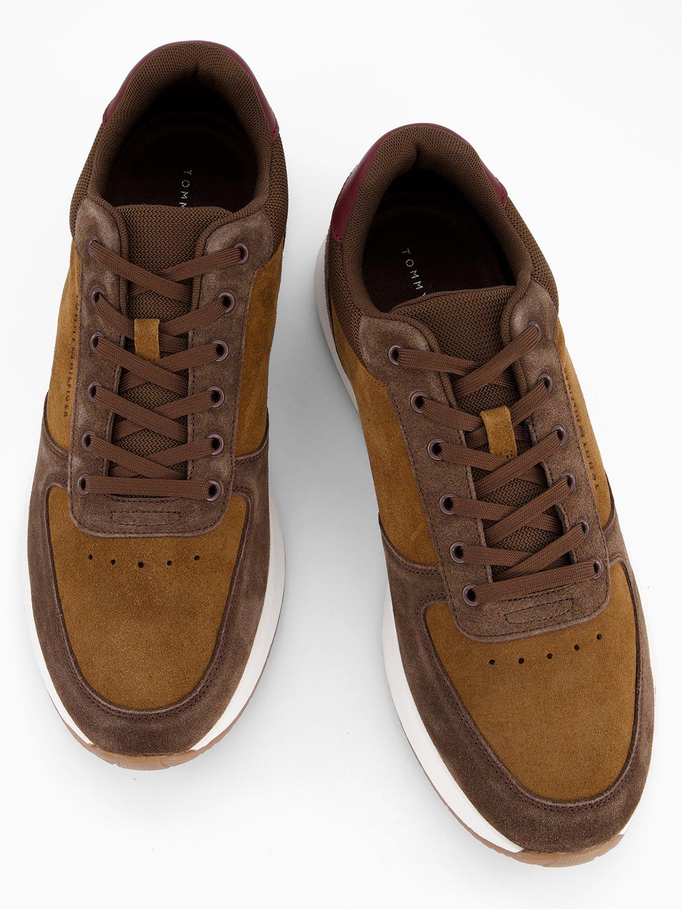 Image 3 of 7 of Tommy Hilfiger Newport Suede Mix Trainers - Brown