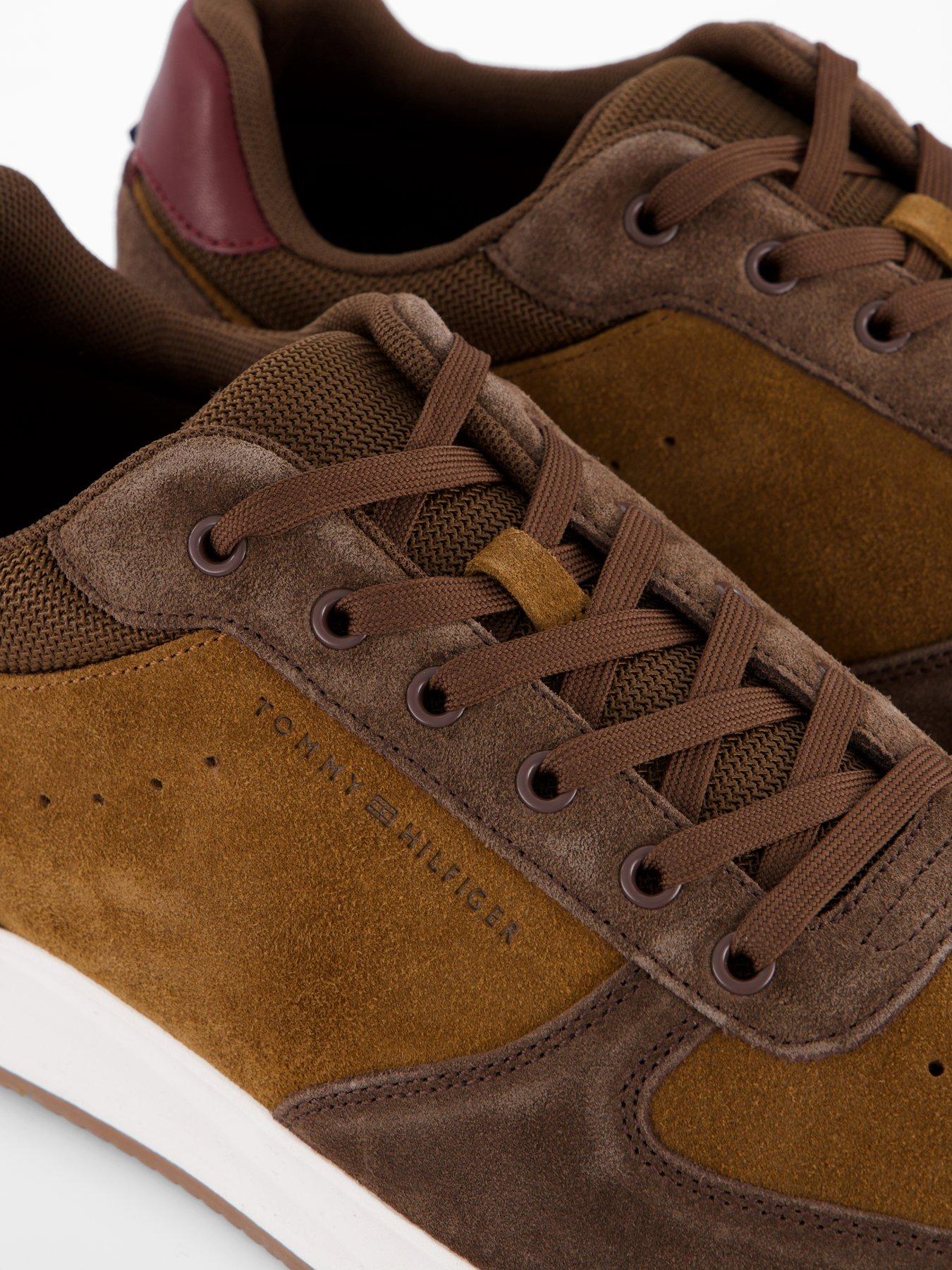 Image 5 of 7 of Tommy Hilfiger Newport Suede Mix Trainers - Brown