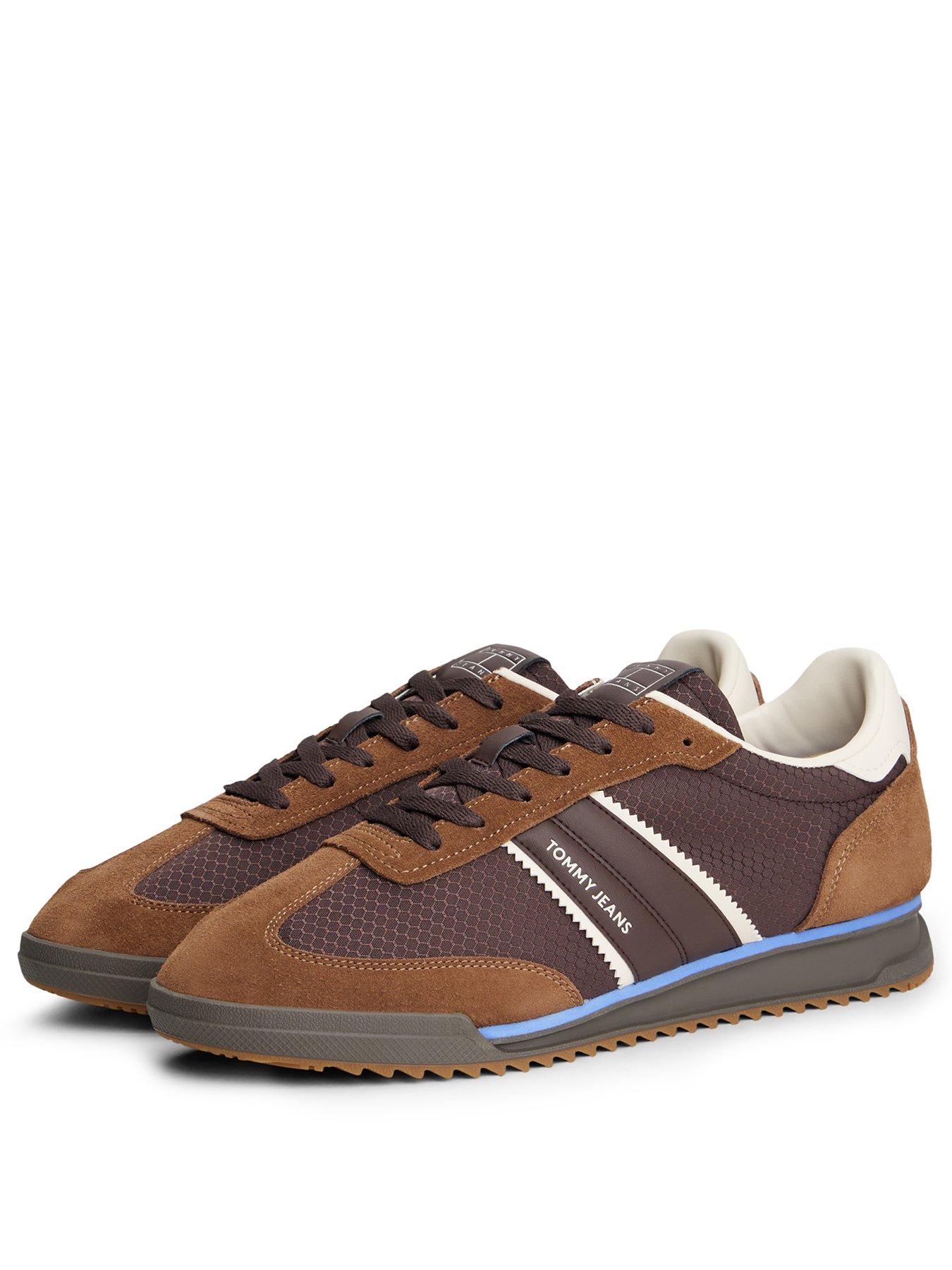 Image 2 of 6 of Tommy Jeans Cleated Retro Runner Trainers - Brown
