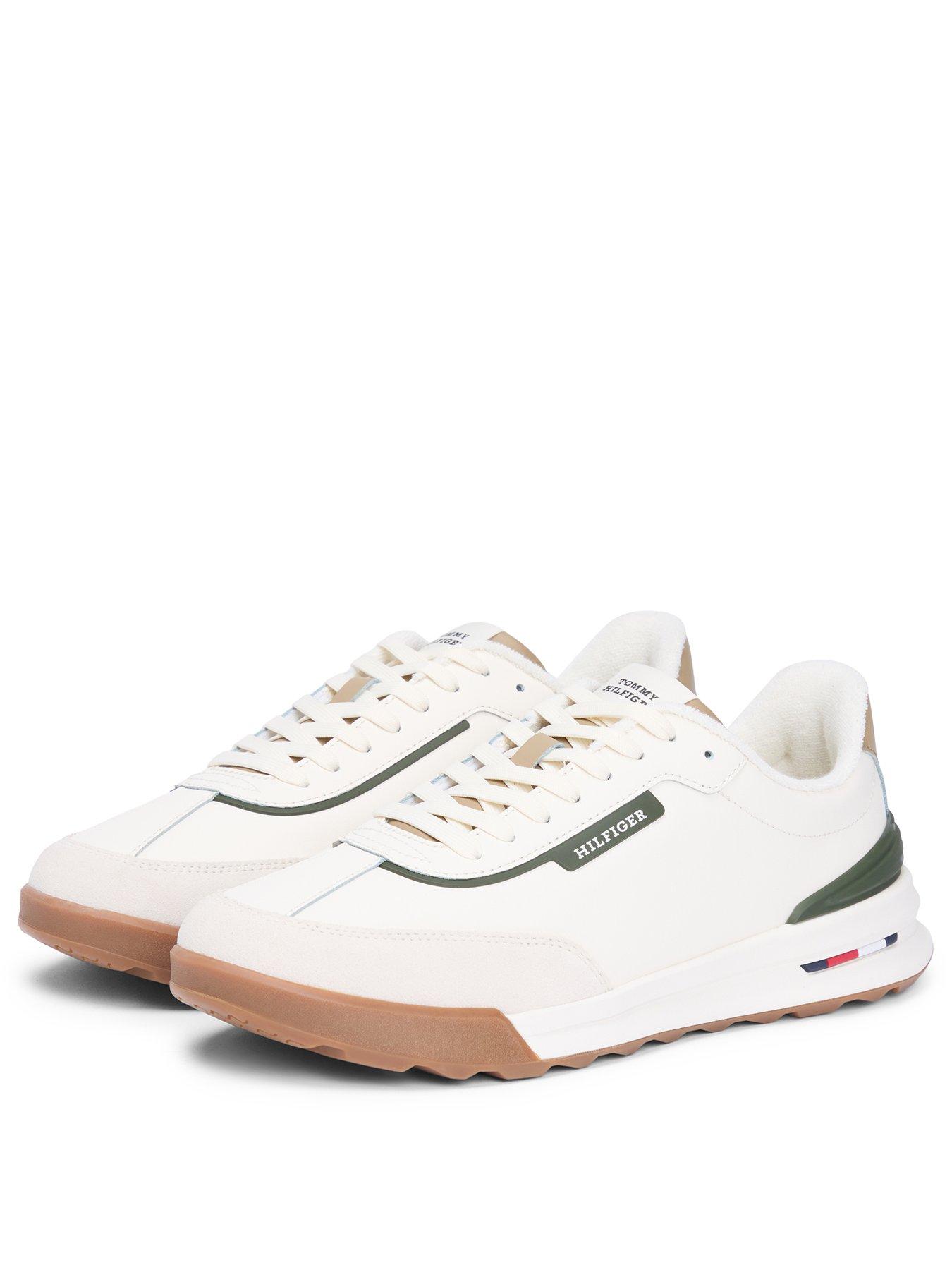 Image 2 of 7 of Tommy Hilfiger Retro Runner Leather Trainers - White