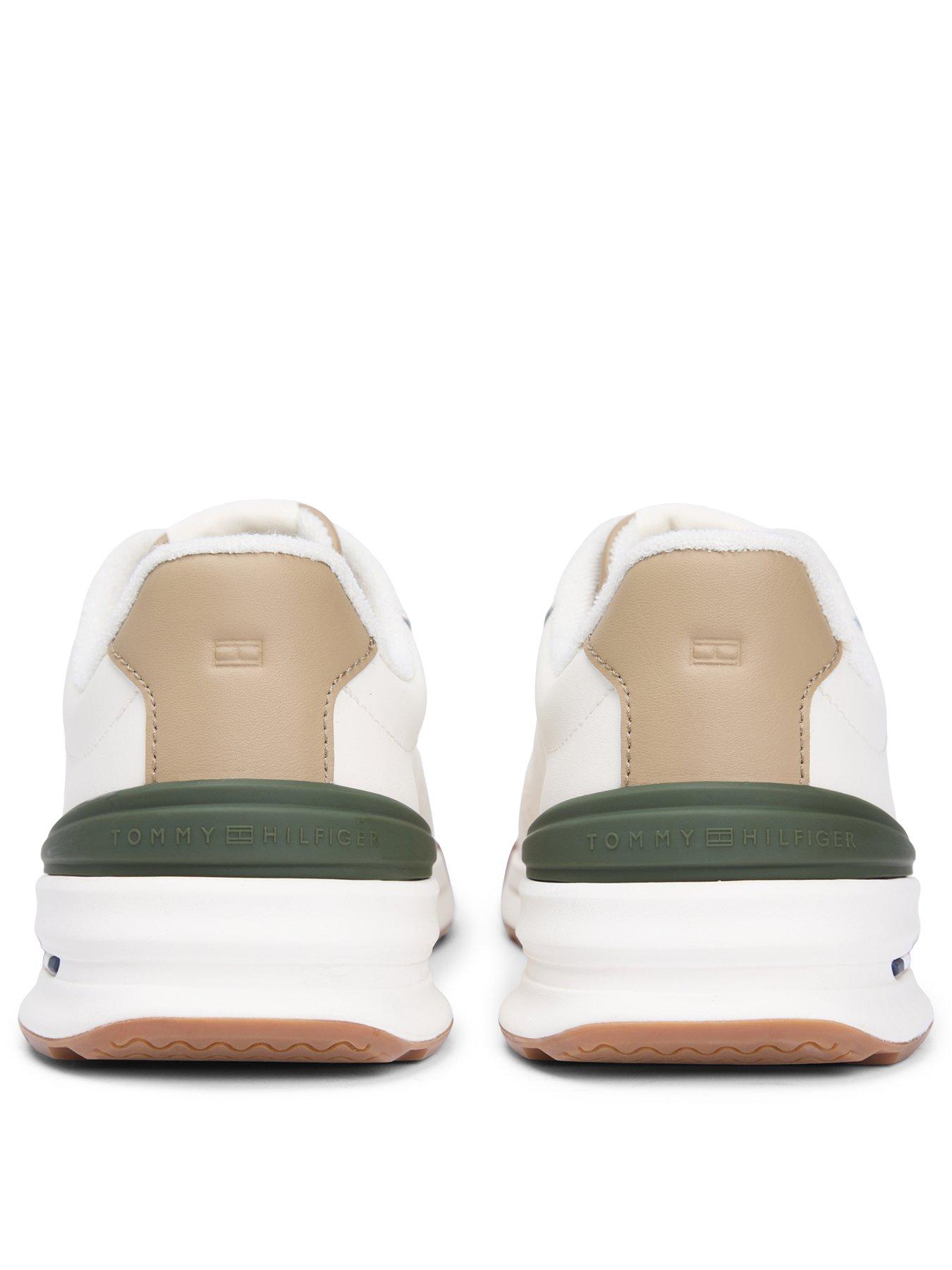 Image 3 of 7 of Tommy Hilfiger Retro Runner Leather Trainers - White