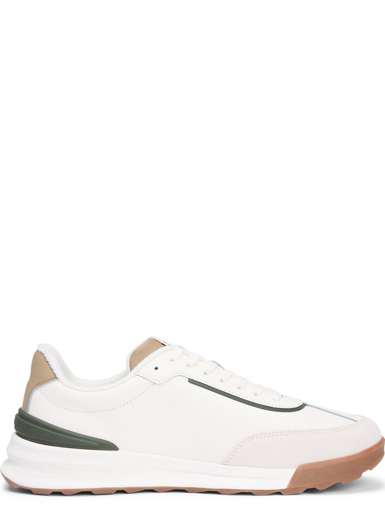 Image 5 of 7 of Tommy Hilfiger Retro Runner Leather Trainers - White