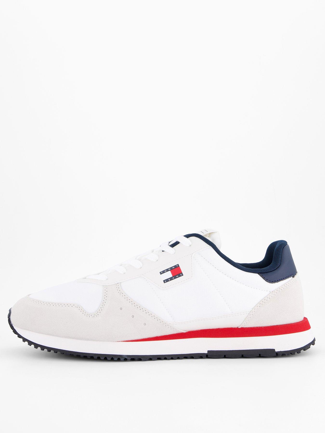 Image 1 of 7 of Tommy Jeans Eva Leather Runner Trainer - White