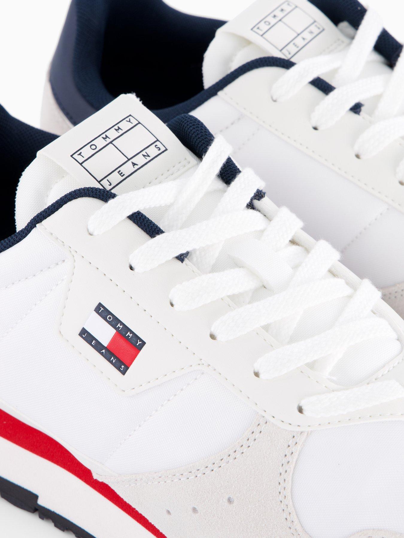Image 5 of 7 of Tommy Jeans Eva Leather Runner Trainer - White