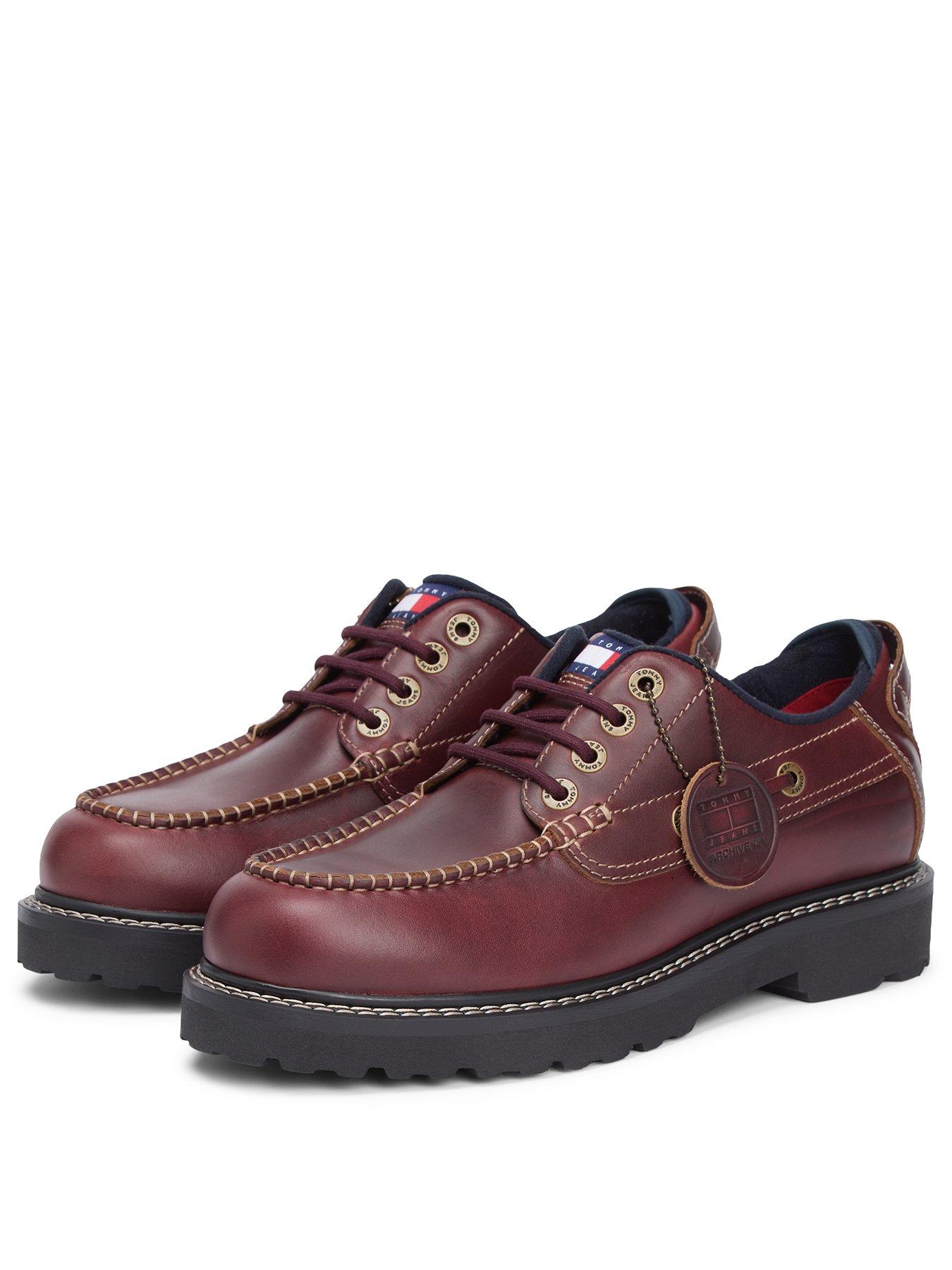 Image 2 of 7 of Tommy Jeans Archive '01 Leather Boat Shoe - Brown