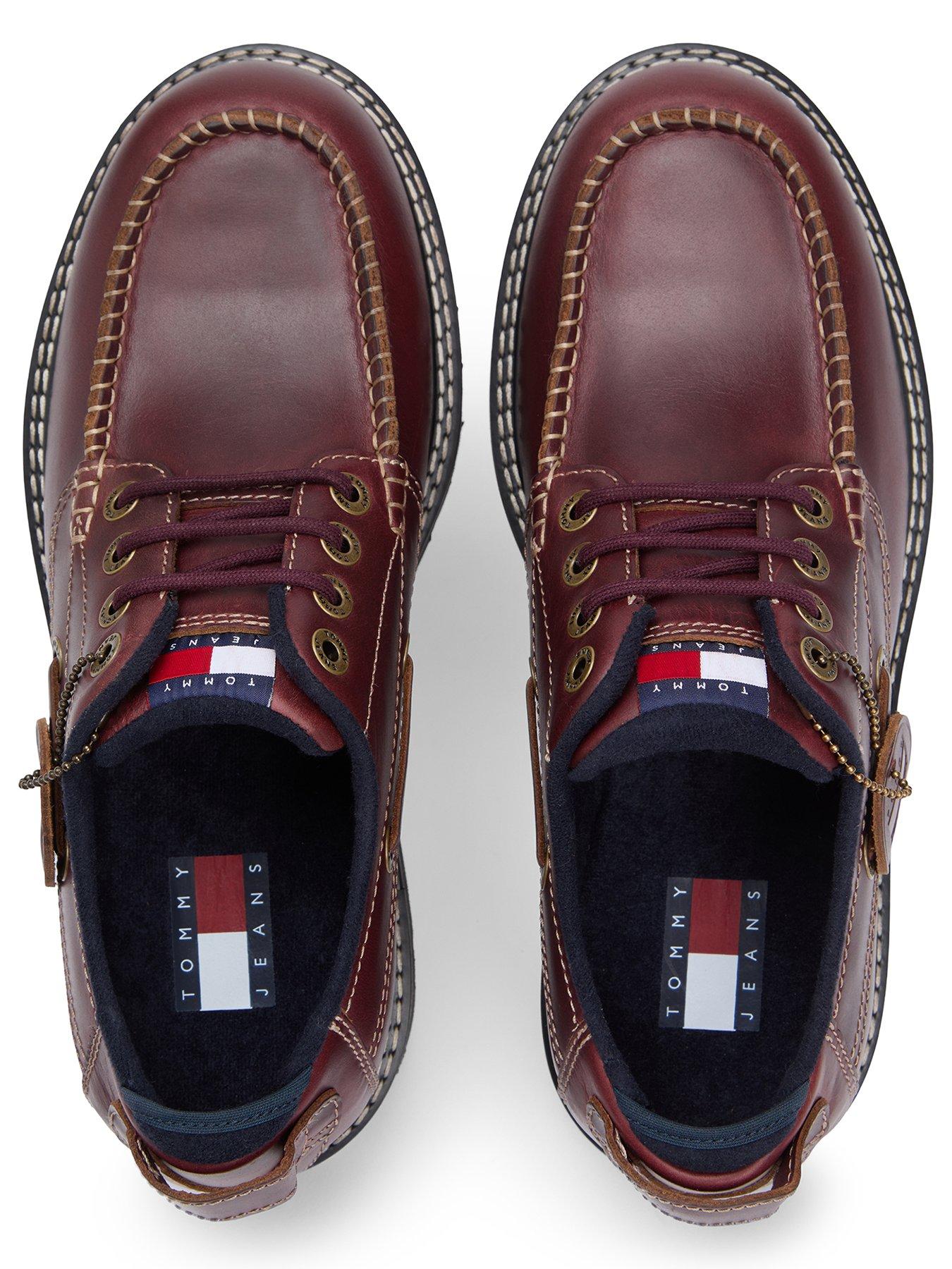 Image 4 of 7 of Tommy Jeans Archive '01 Leather Boat Shoe - Brown