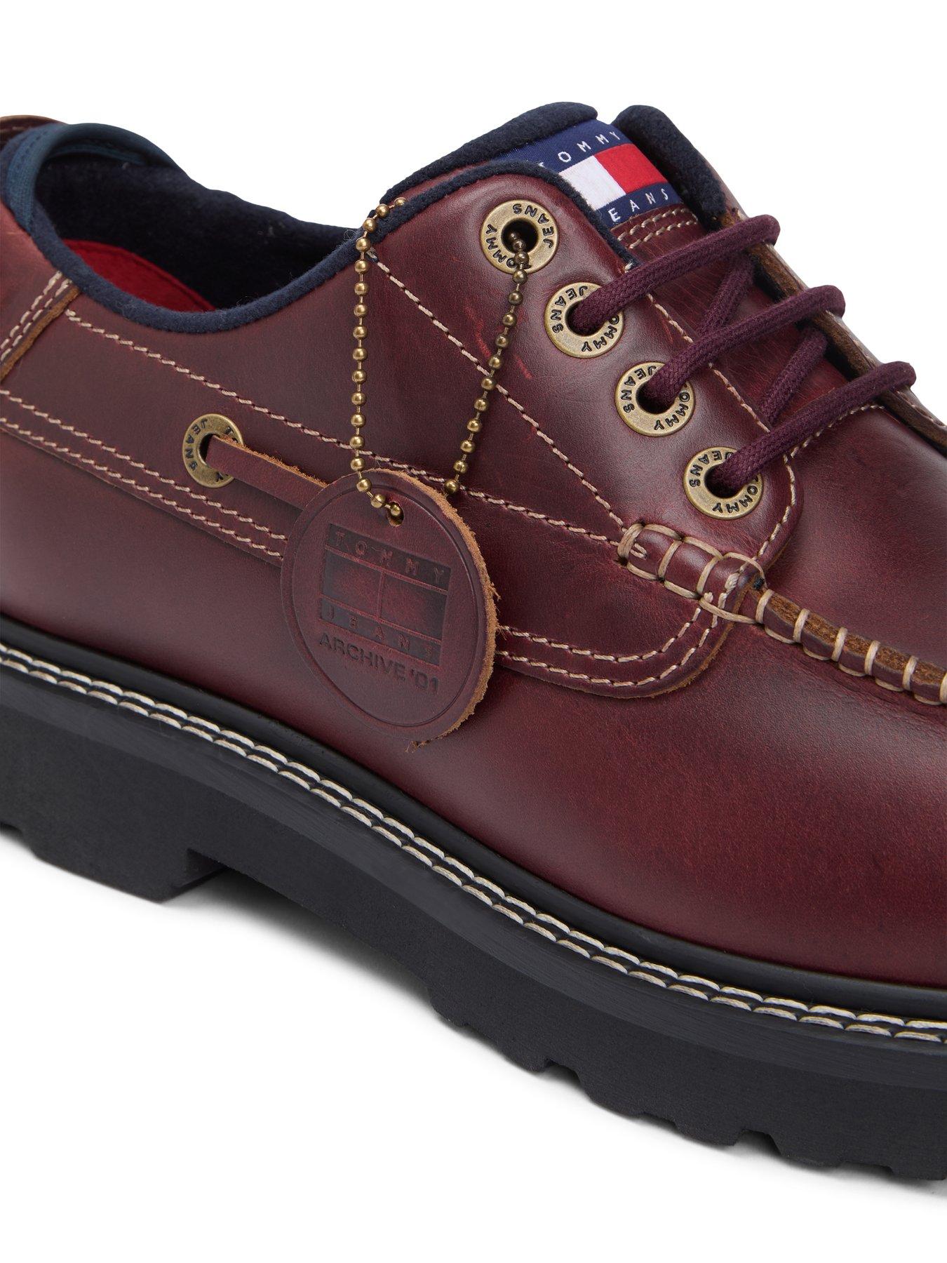 Image 6 of 7 of Tommy Jeans Archive '01 Leather Boat Shoe - Brown