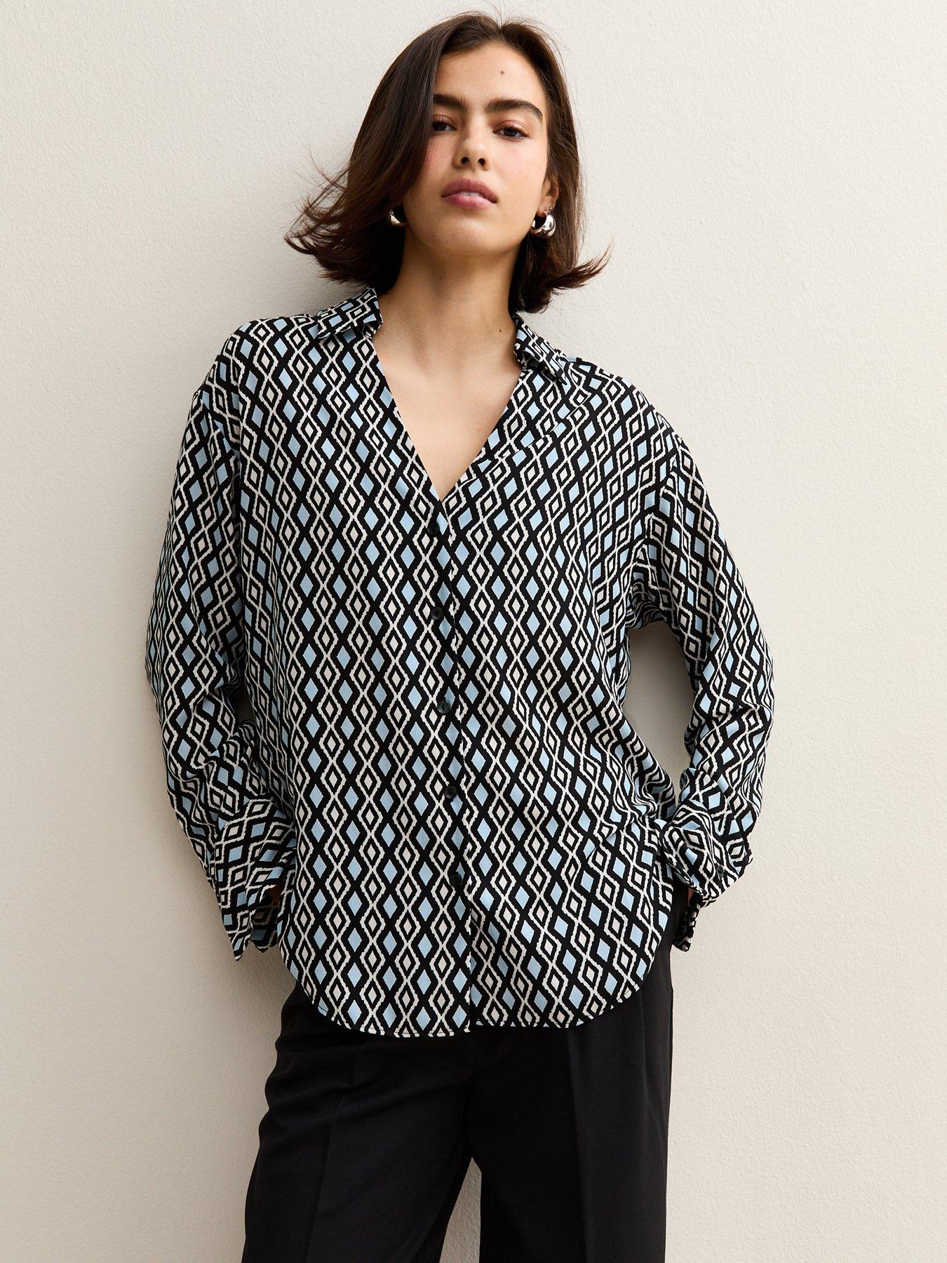 New Look Black Diamond Patterned Shirt