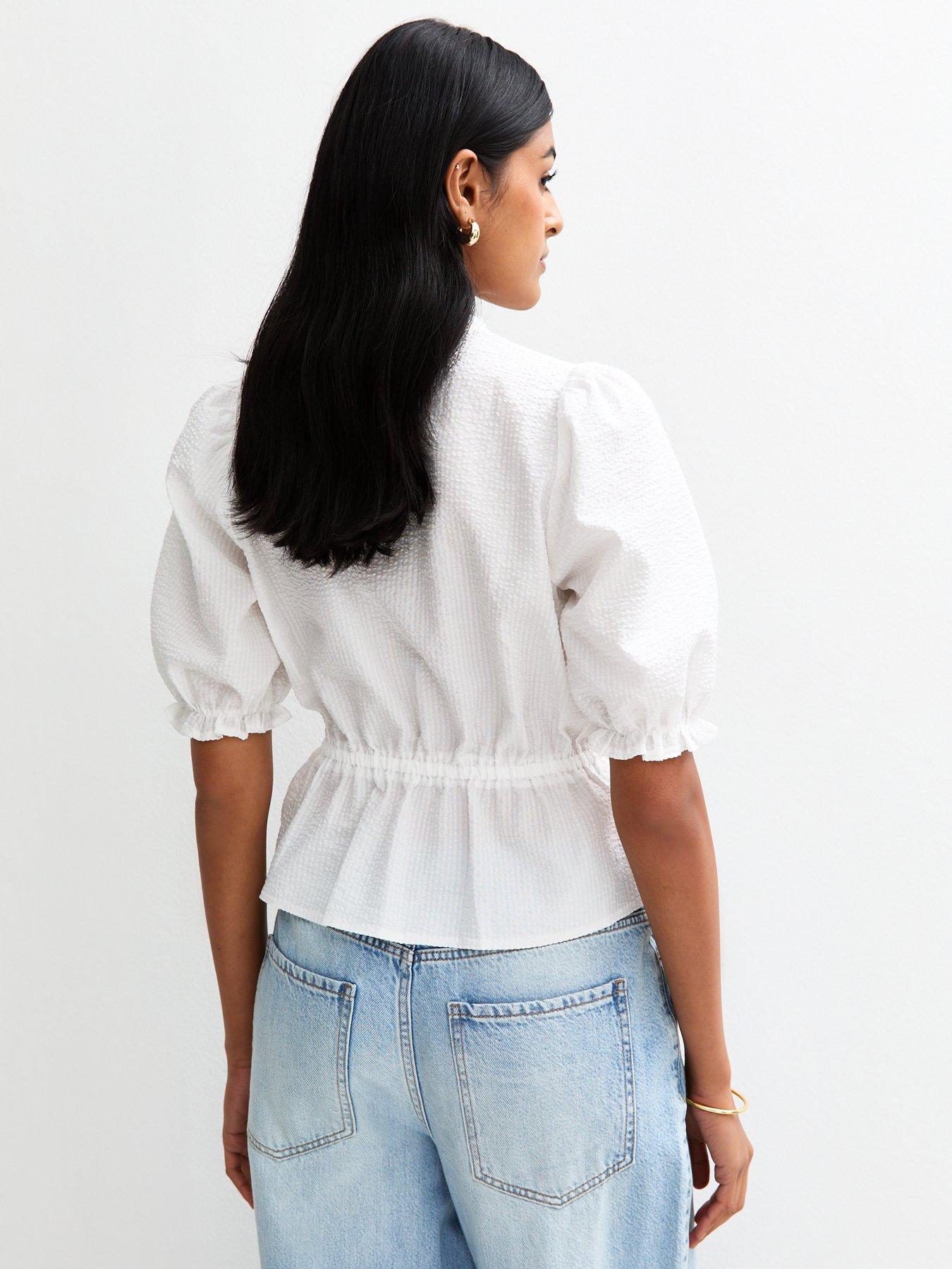 new-look-crinkled-tie-neck-top-creamstillFront