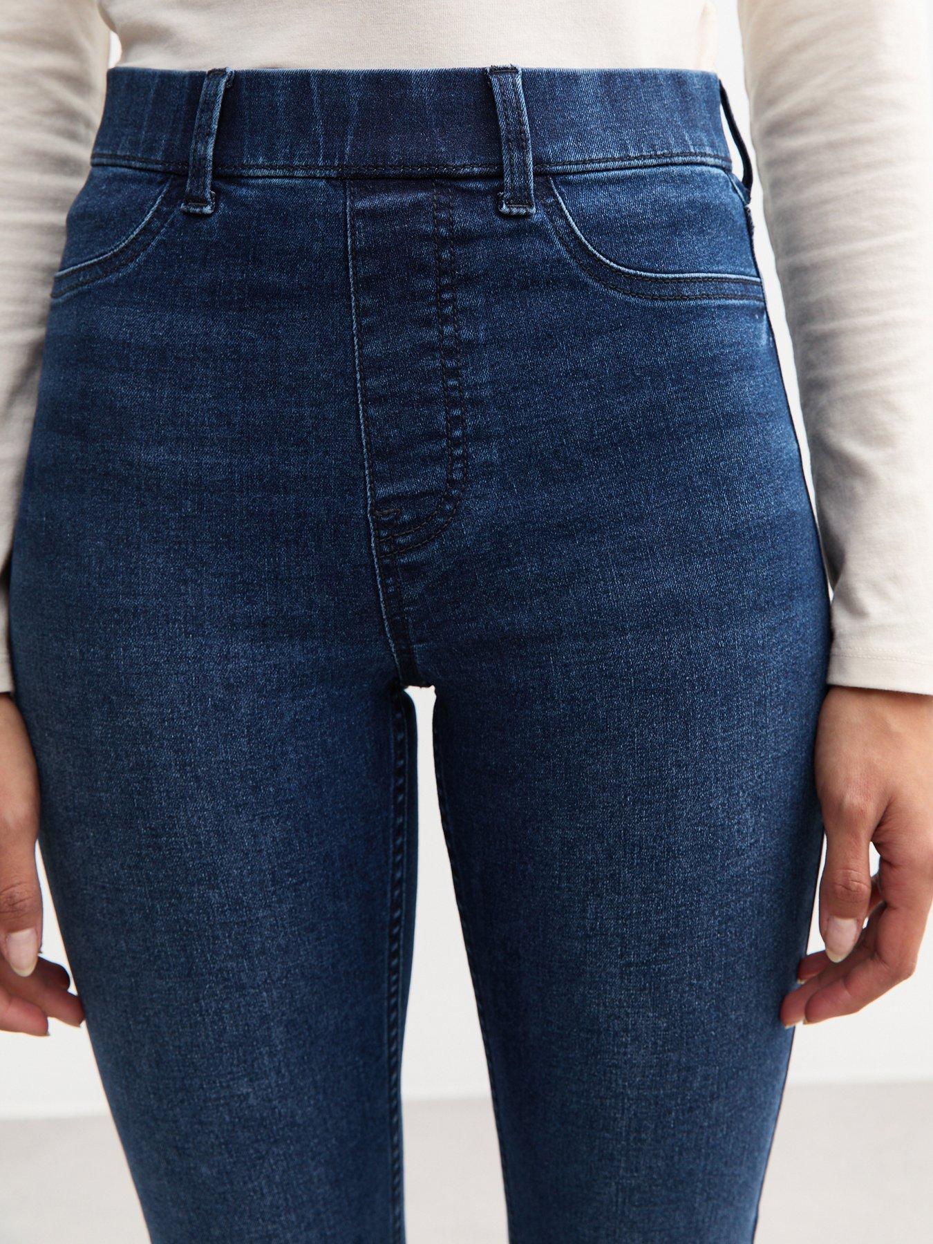 Image 5 of 5 of New Look Dark Blue Pull On Bootcut Jeans