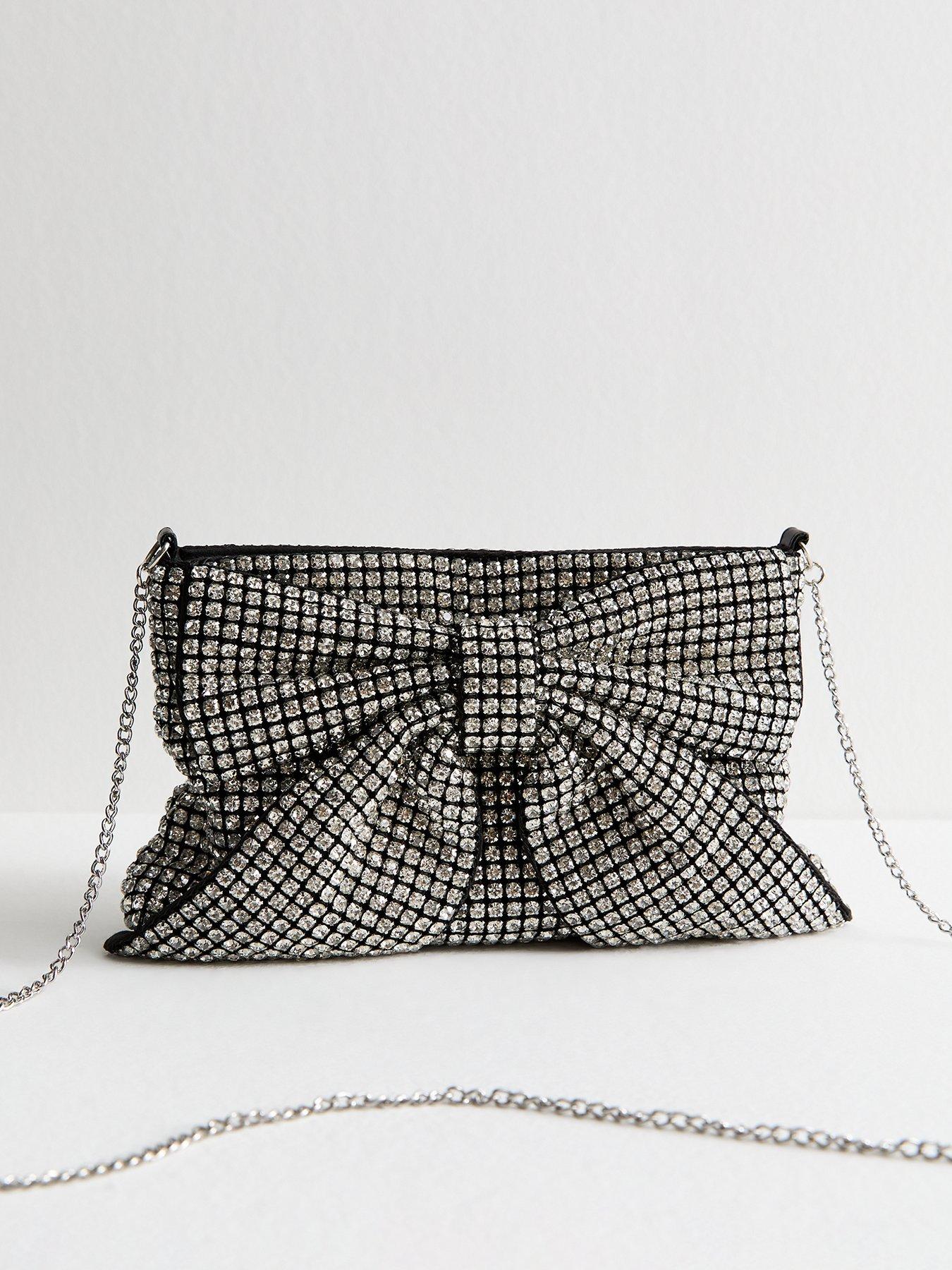 new-look-rhinestone-embellished-bow-appliqued-clutch-silver