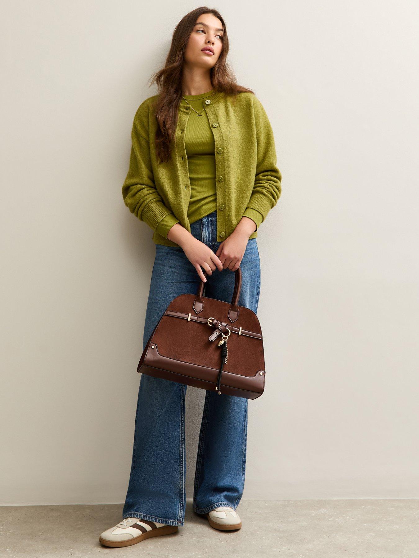 new-look-light-khaki-long-sleeve-ribbed-crew-neck-topback