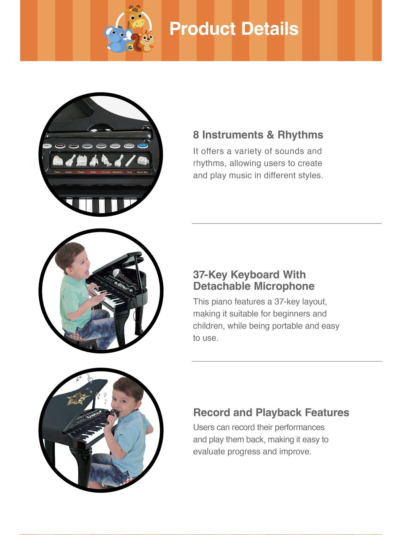 Image 6 of 8 of WinFun Symphonic Grand Piano Set with Microphone