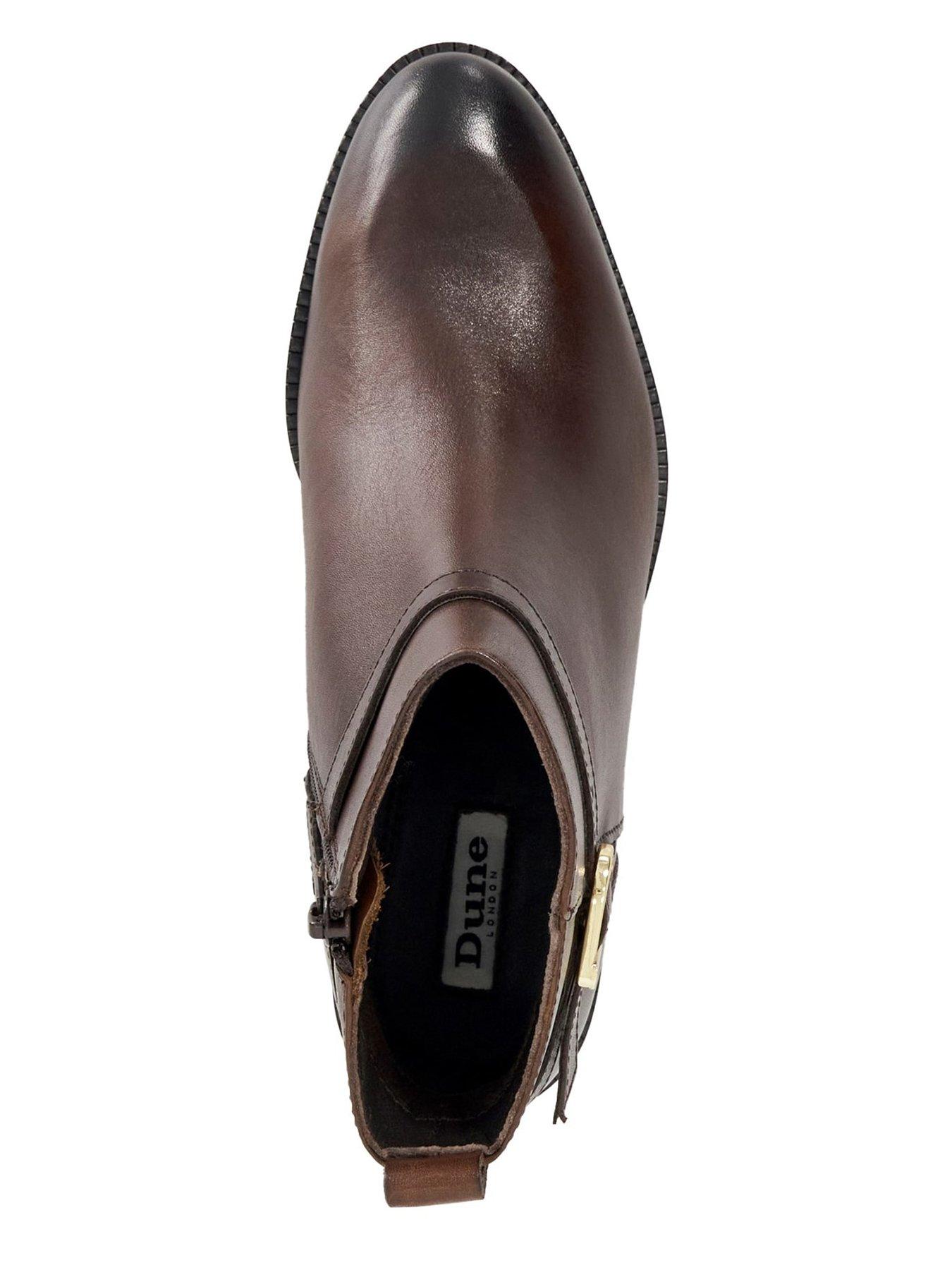 Image 5 of 6 of Dune London Pemma Brogue Leather Ankle Boot - Brown