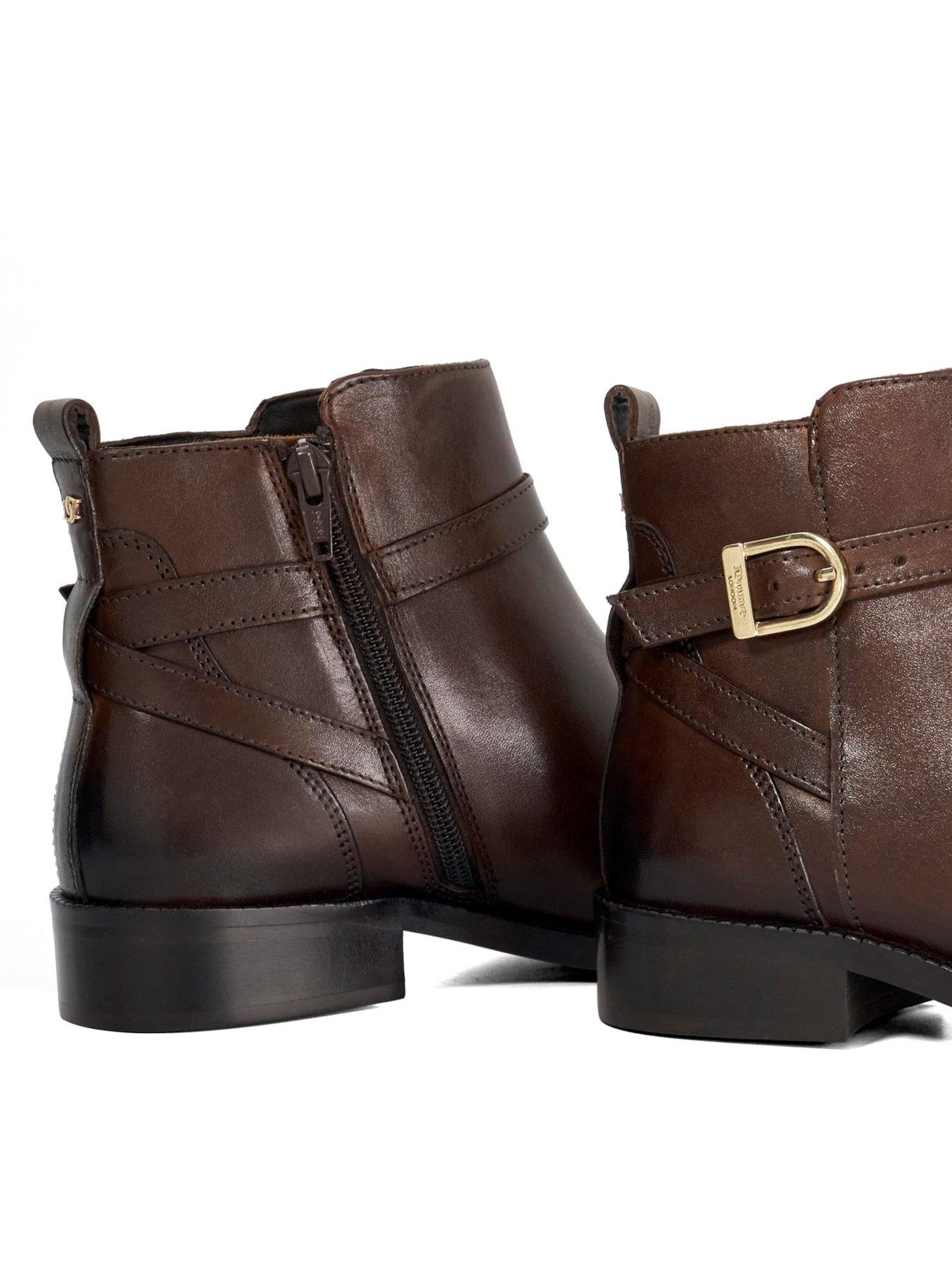 Image 6 of 6 of Dune London Pemma Brogue Leather Ankle Boot - Brown