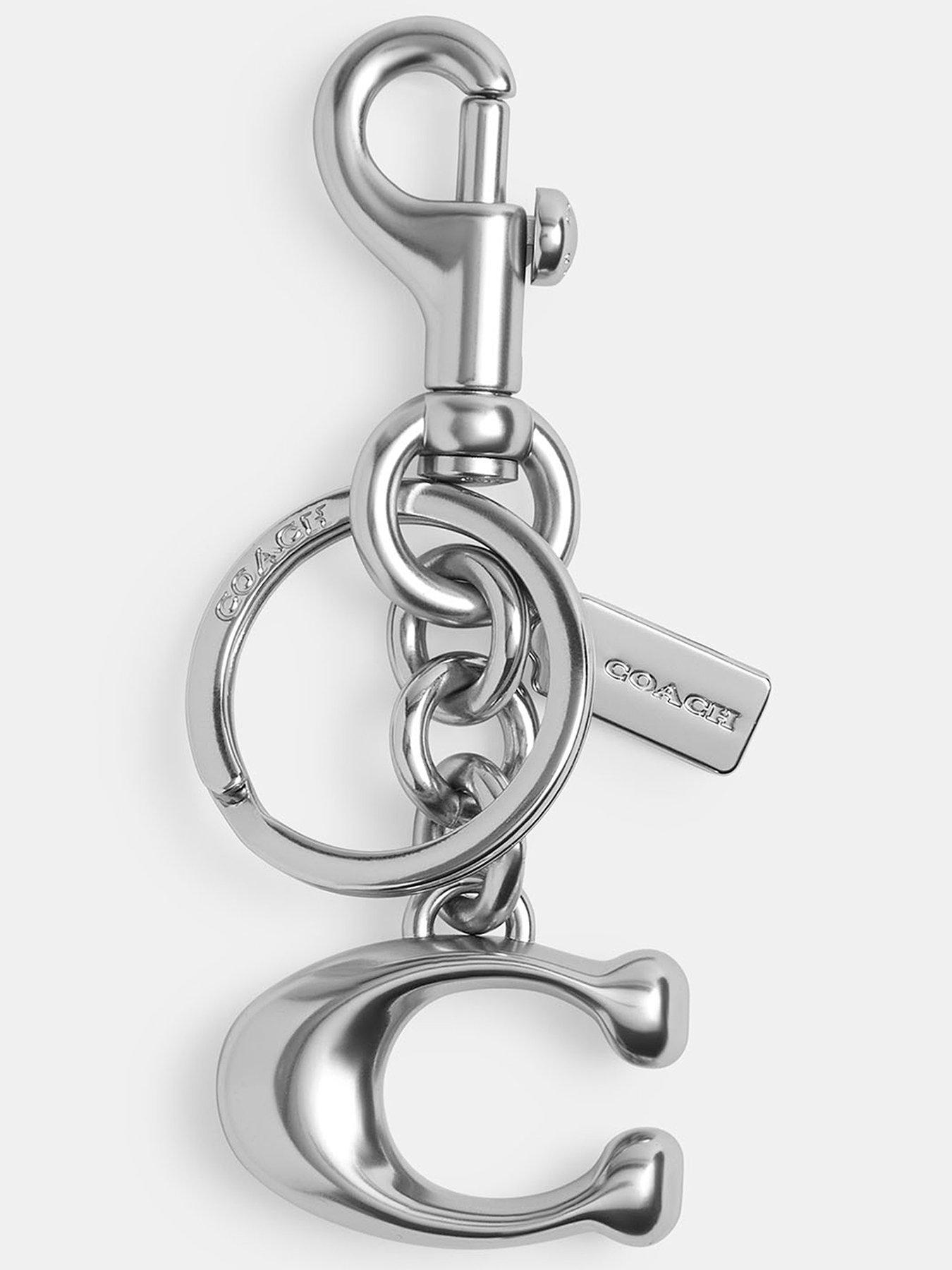 coach-solid-c-bag-charm-silverfront