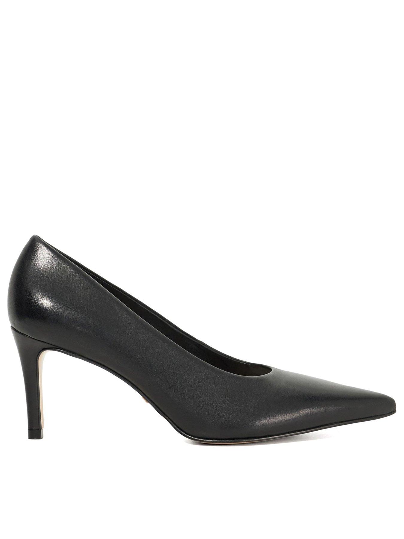 Dune London Aspiring Leather Court Shoes - Black
