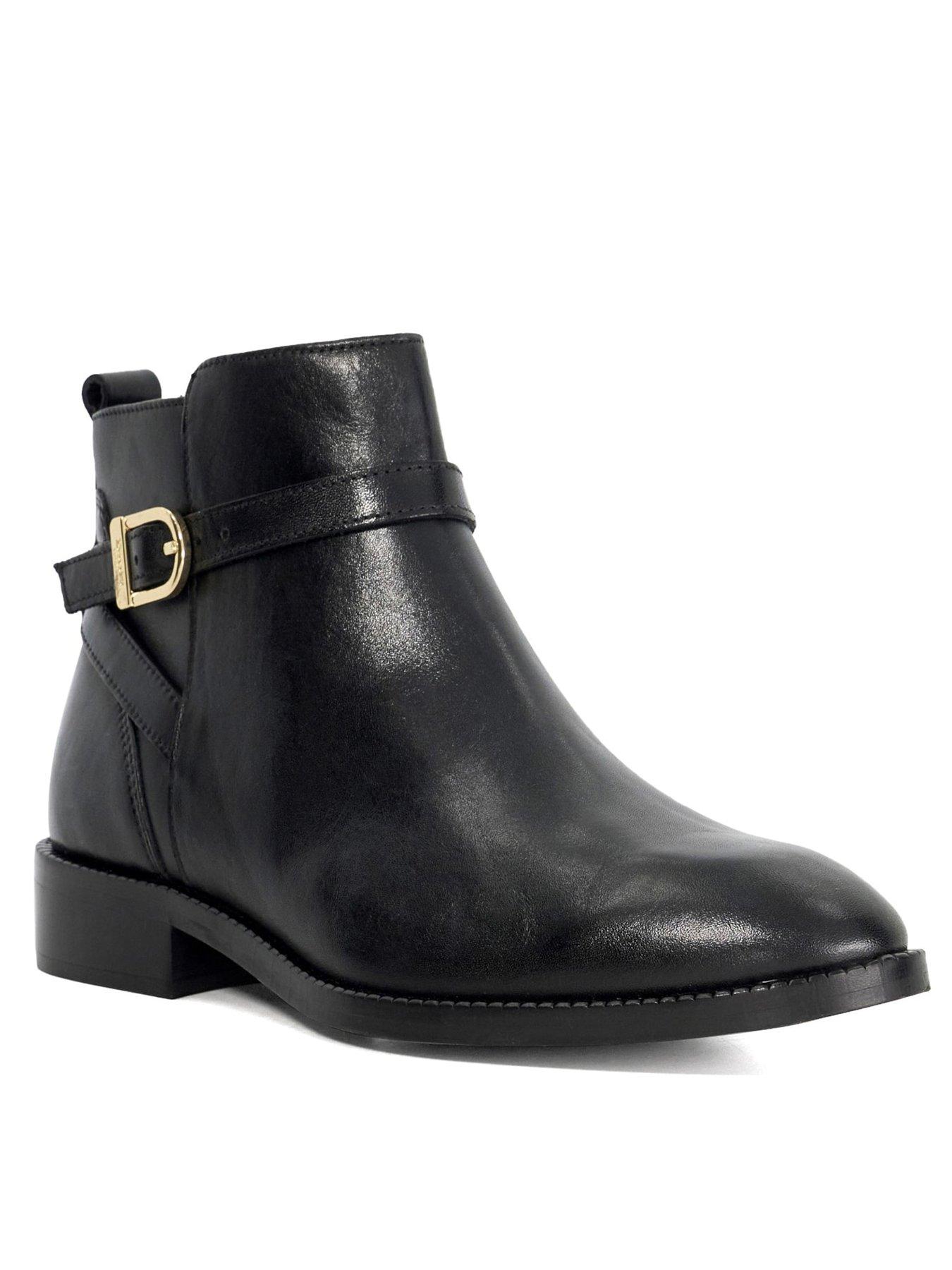 Image 3 of 6 of Dune London Pemma Brogue Leather Ankle Boot - Black