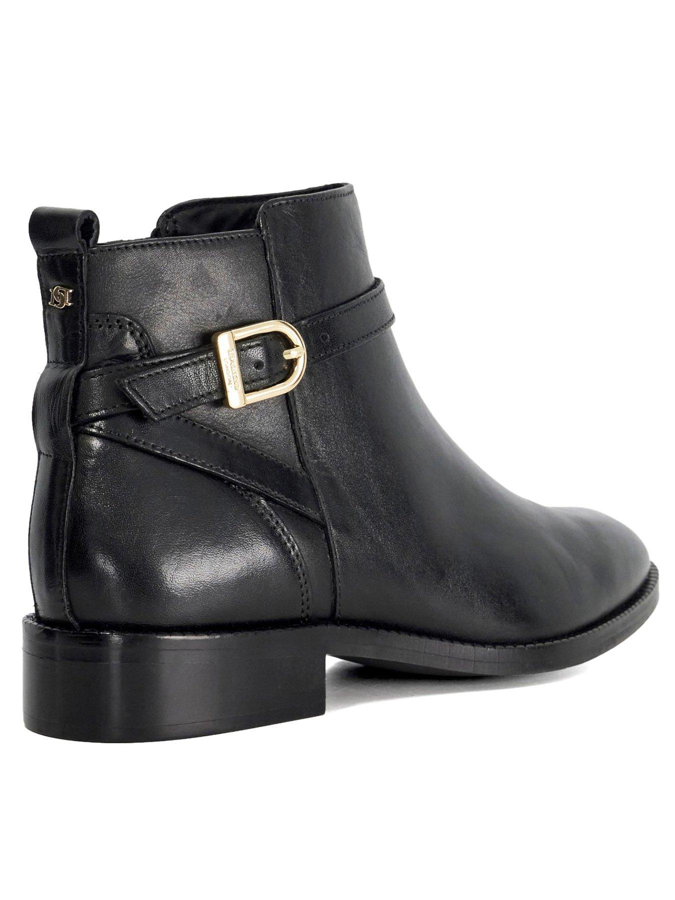 Image 4 of 6 of Dune London Pemma Brogue Leather Ankle Boot - Black