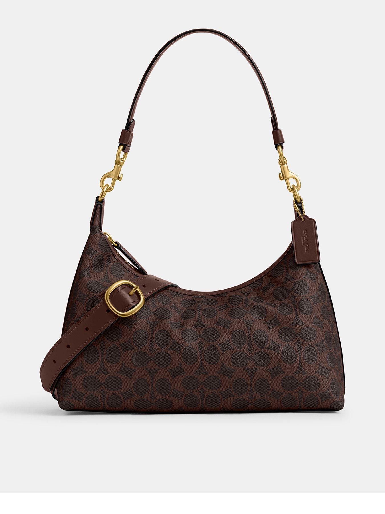 Image 1 of 3 of COACH Coated Canvas Signature Juliet Shoulder Bag - Brown