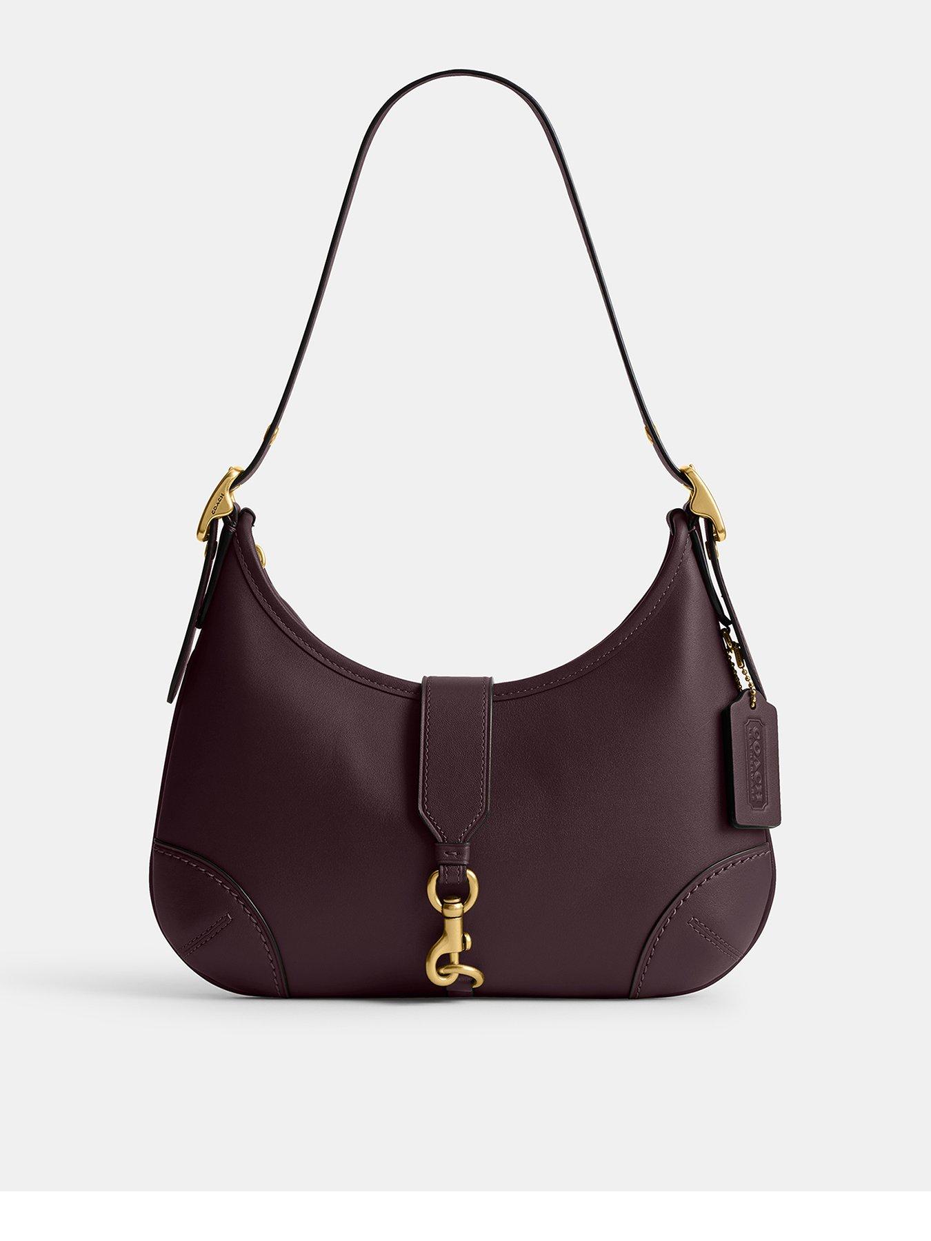 COACH The Originals Glovetanned Leather Hamptons Hobo - Dark Red