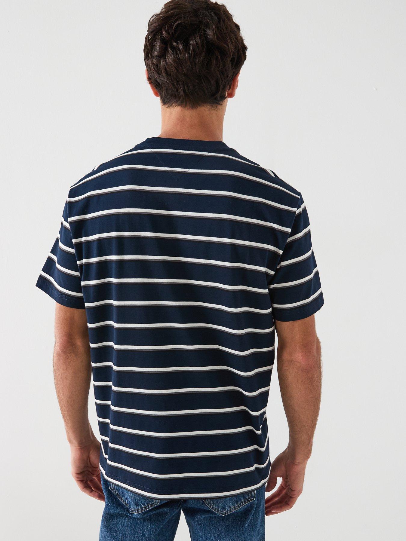 Image 2 of 6 of Tommy Jeans Relaxed Fit Label T-Shirt - Navy