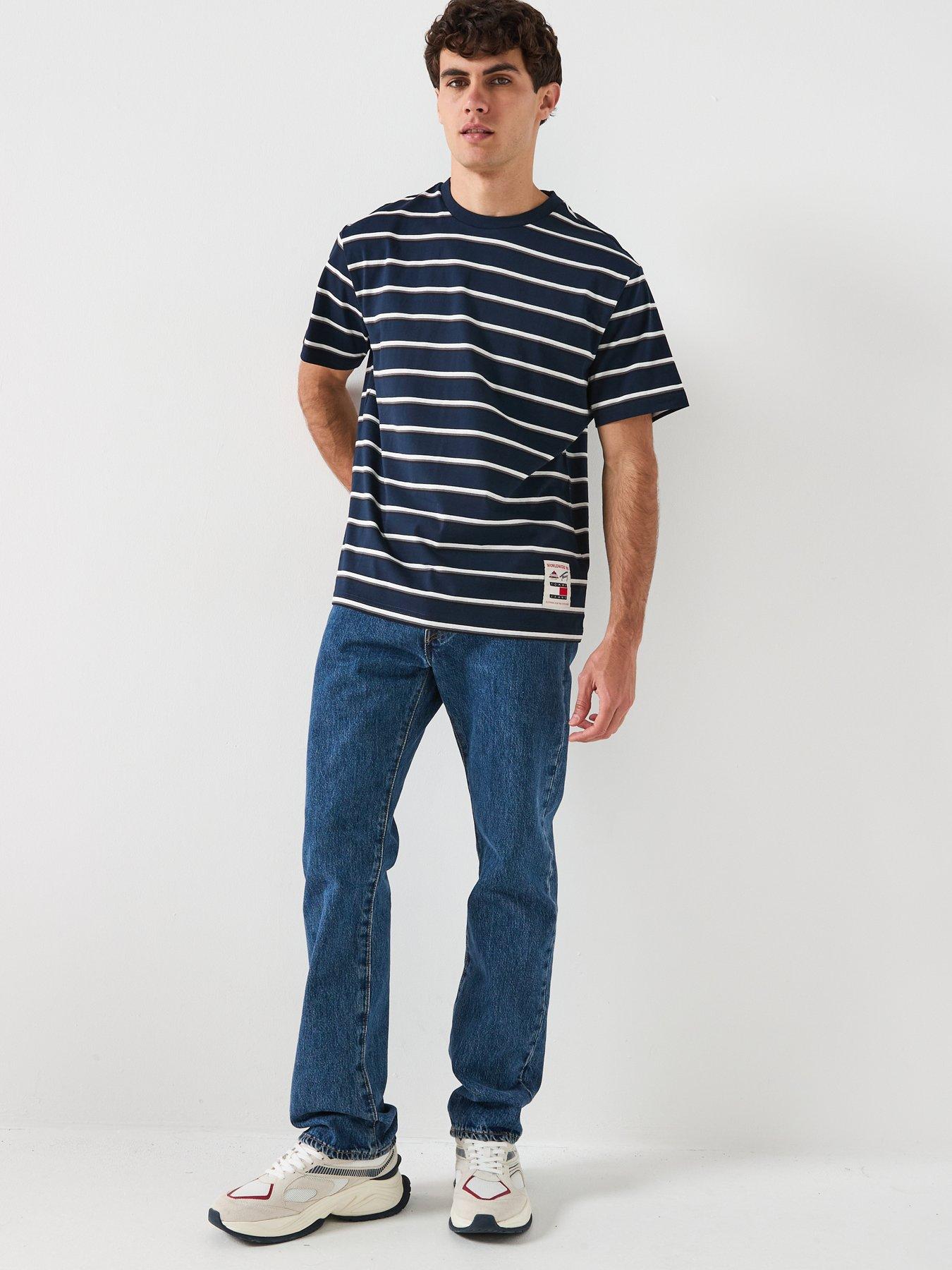 Image 3 of 6 of Tommy Jeans Relaxed Fit Label T-Shirt - Navy