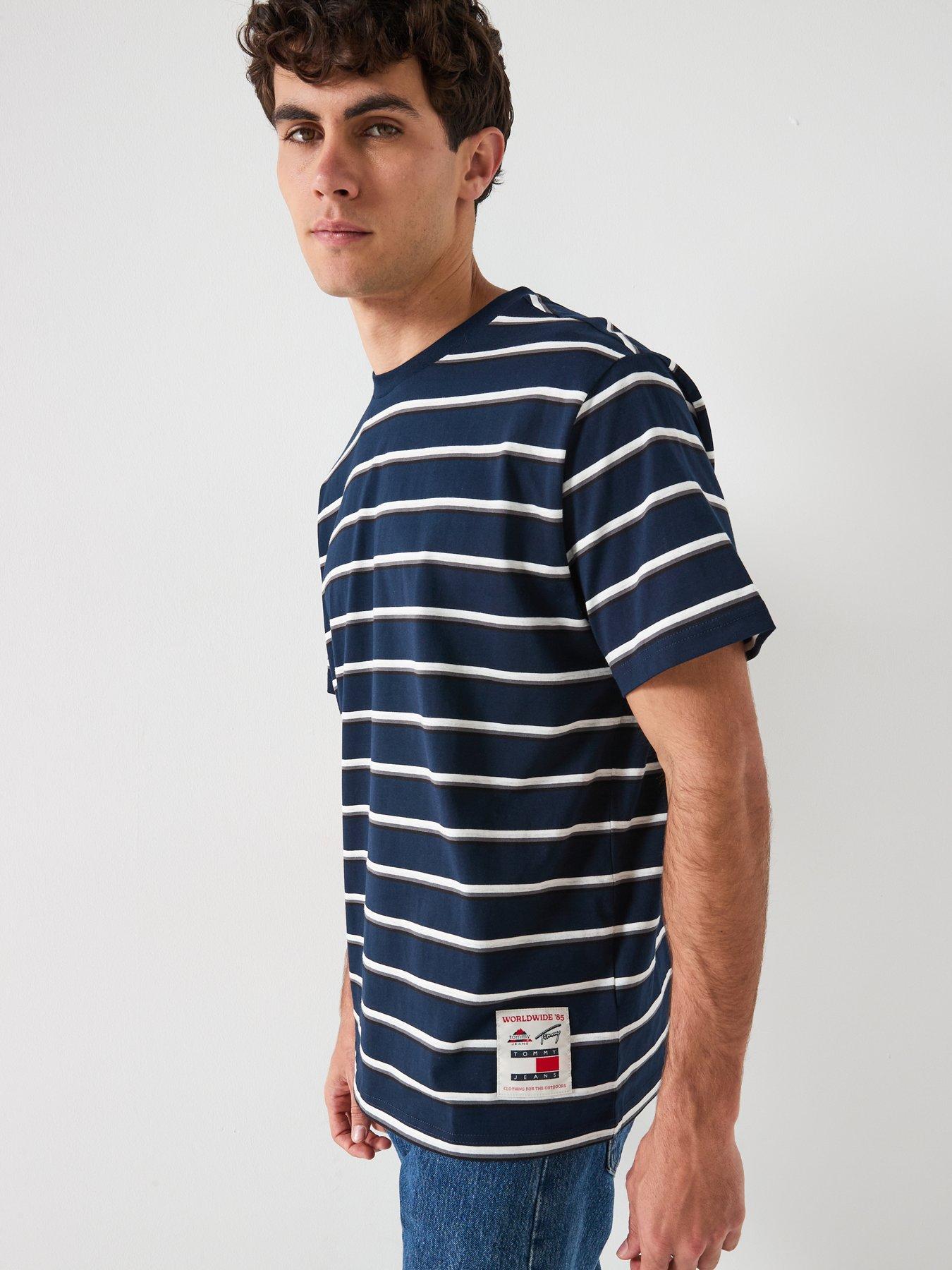 Image 5 of 6 of Tommy Jeans Relaxed Fit Label T-Shirt - Navy