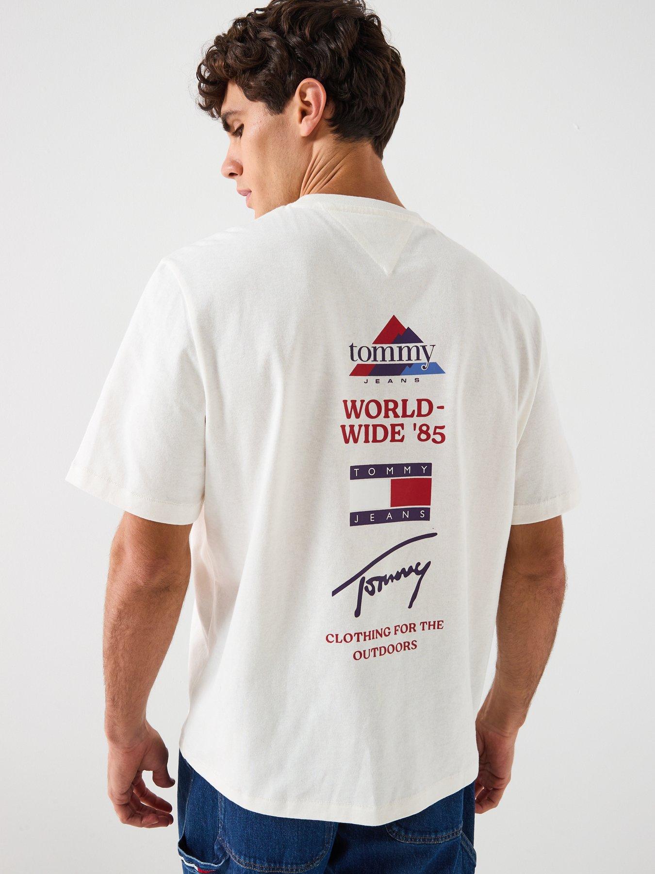 Image 2 of 6 of Tommy Jeans 90s Peaks Backprint T-Shirt - White