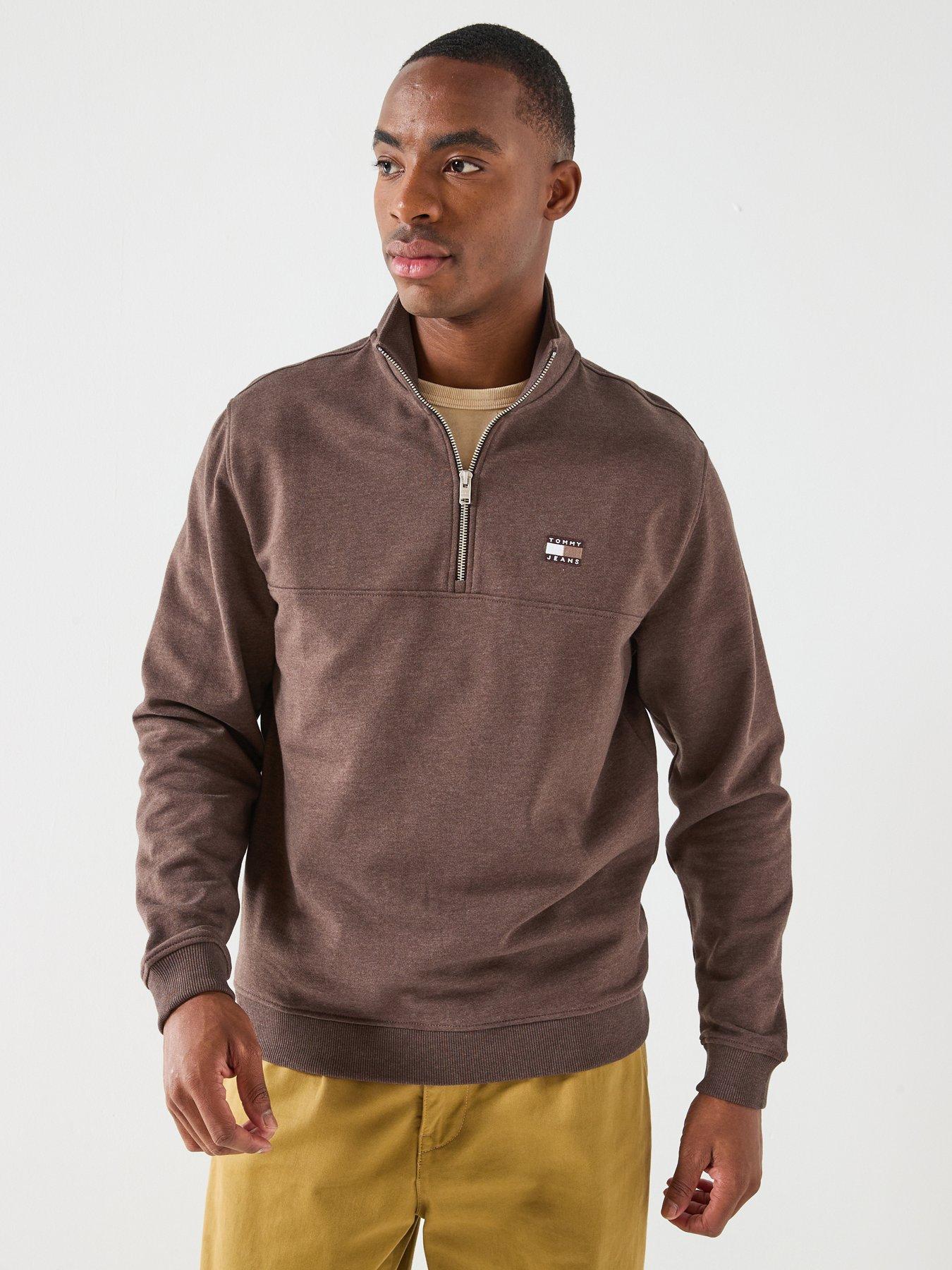 tommy-jeans-badge-14-zip-sweatshirt-brown