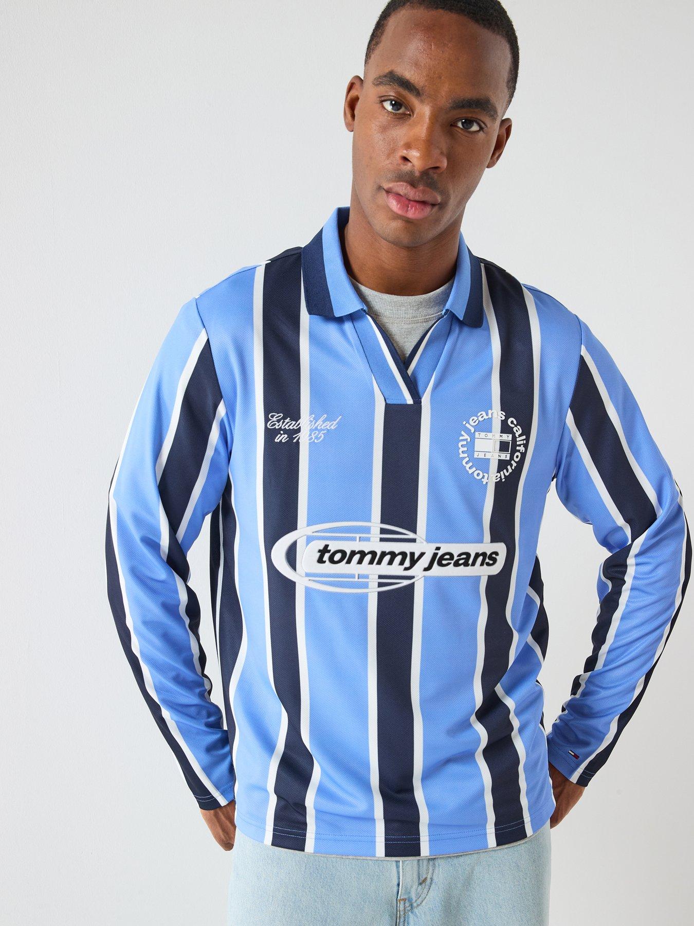 Tommy Jeans Regular Fit Sports Long Sleeve T-Shirt - Light Blue