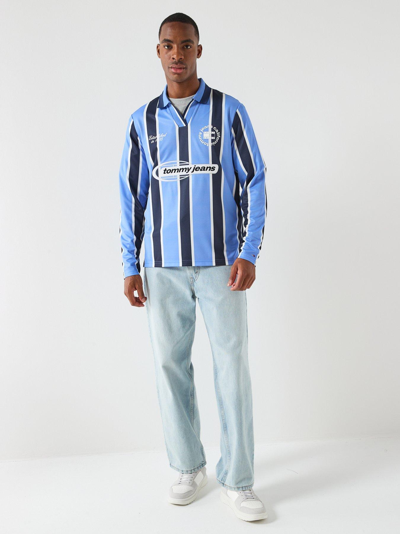 Image 3 of 5 of Tommy Jeans Regular Fit Sports Long Sleeve T-Shirt - Light Blue