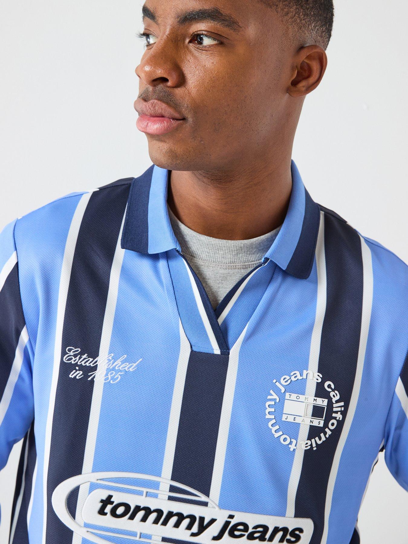 Image 4 of 5 of Tommy Jeans Regular Fit Sports Long Sleeve T-Shirt - Light Blue