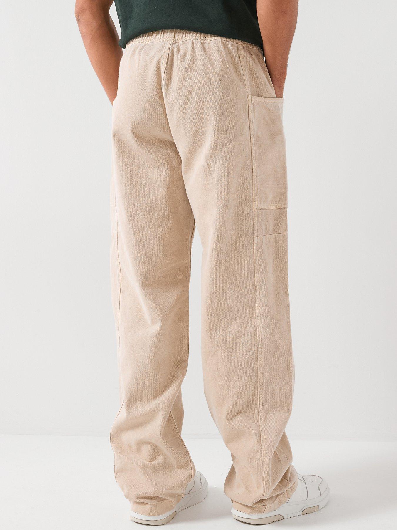 Image 2 of 4 of Tommy Jeans Jaimie Panelled Belted Casual Trousers - Cream