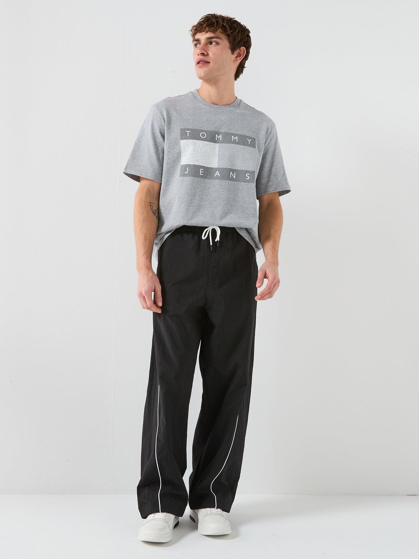 Image 4 of 5 of Tommy Jeans Tommy Jeans Theo Parachute Track Trousers - Black