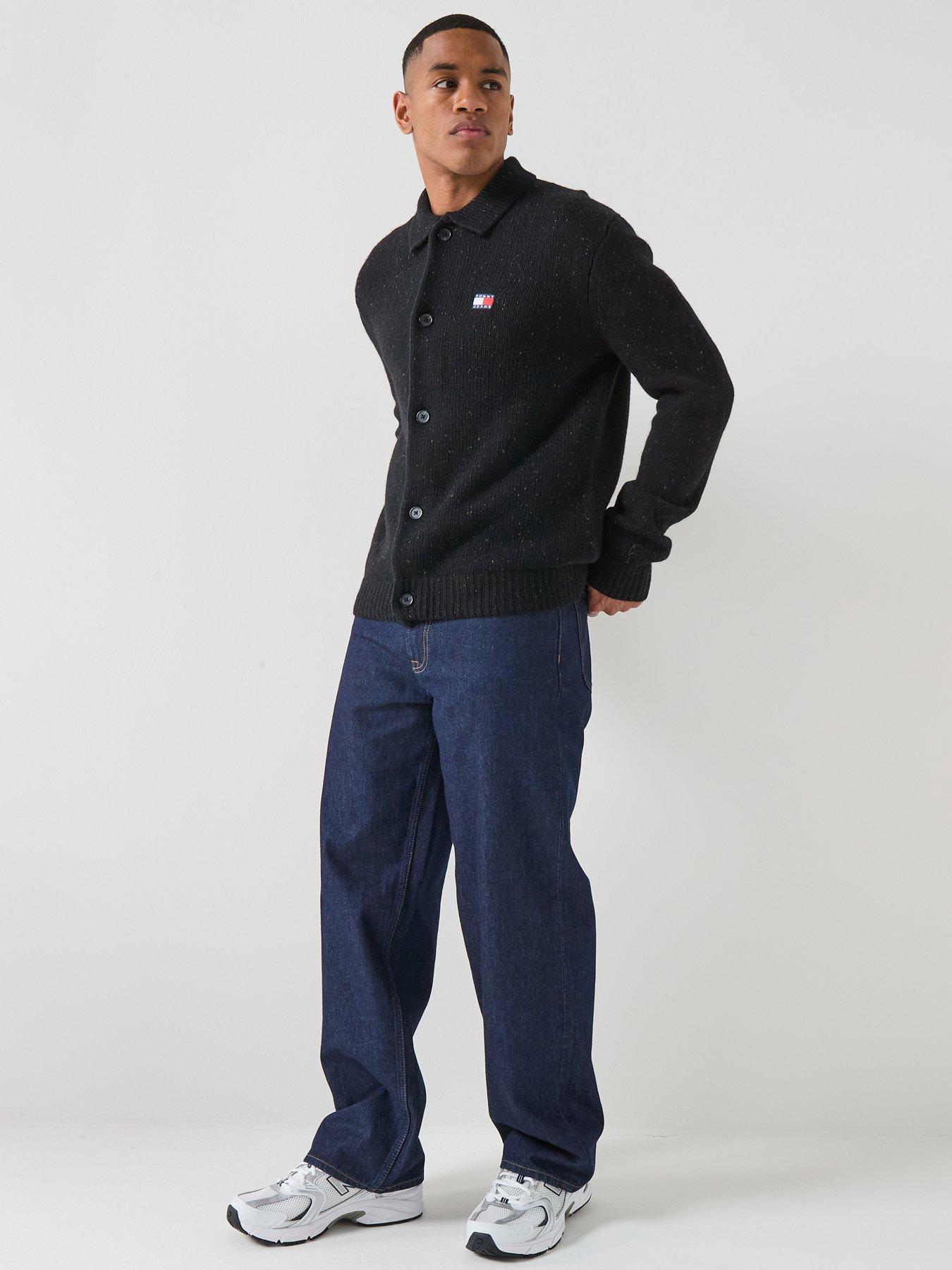 Image 5 of 6 of Tommy Jeans Knitted Cardigan With Badge - Black