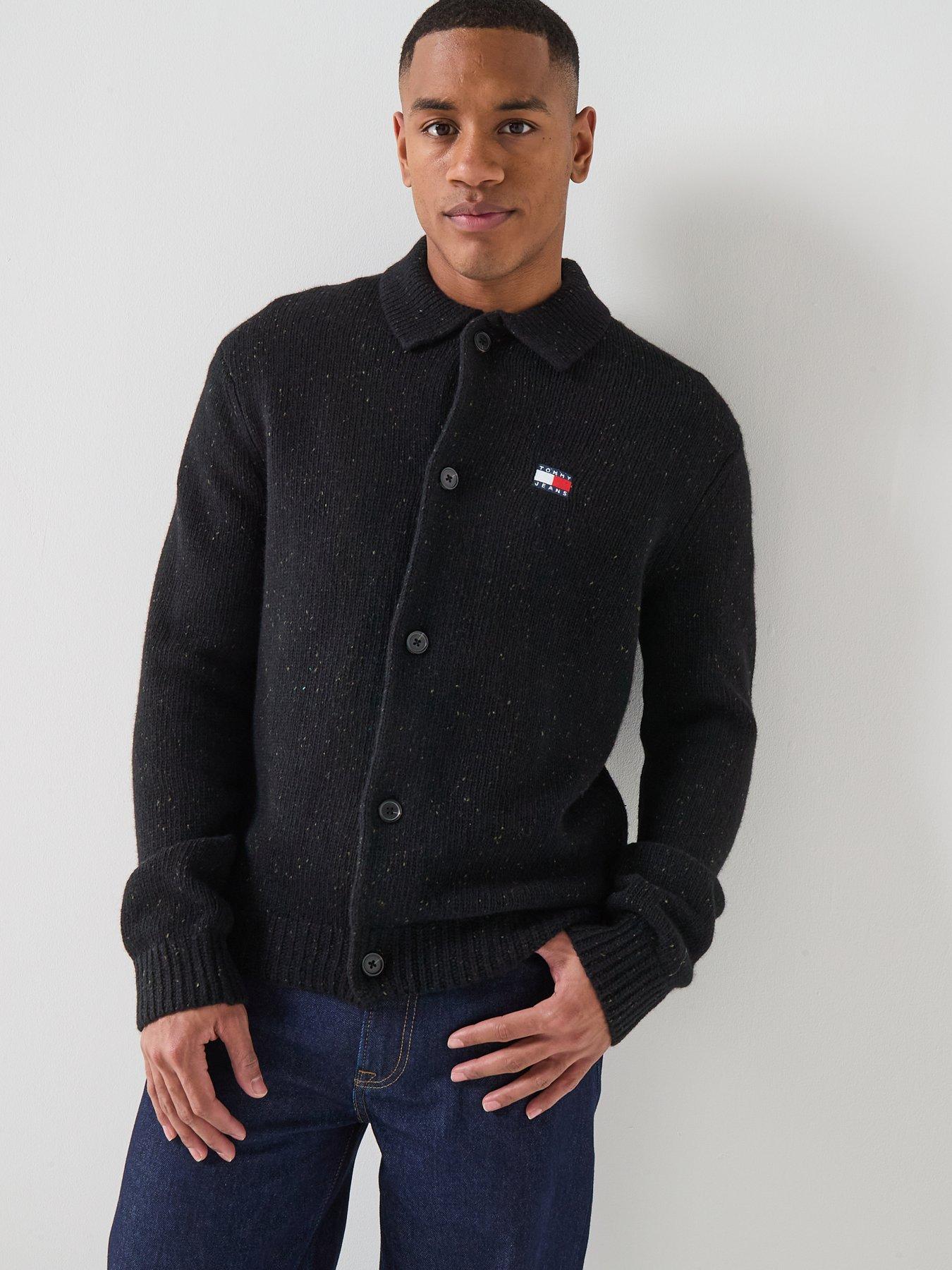 Image 6 of 6 of Tommy Jeans Knitted Cardigan With Badge - Black