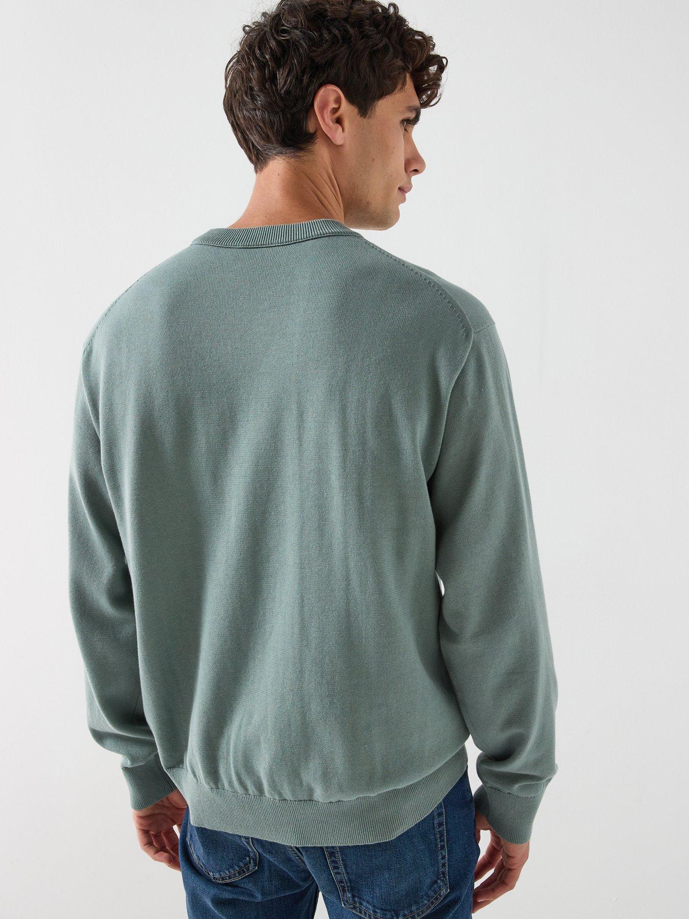 calvin-klein-jeans-crew-neck-sweatshirt-greenstillFront