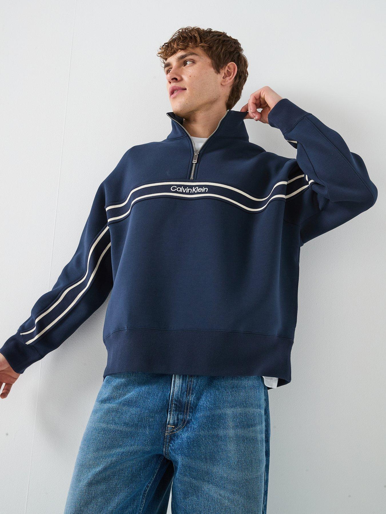 calvin-klein-jeans-cotton-spacer-stripe-rib-14-zip-sweater-navy