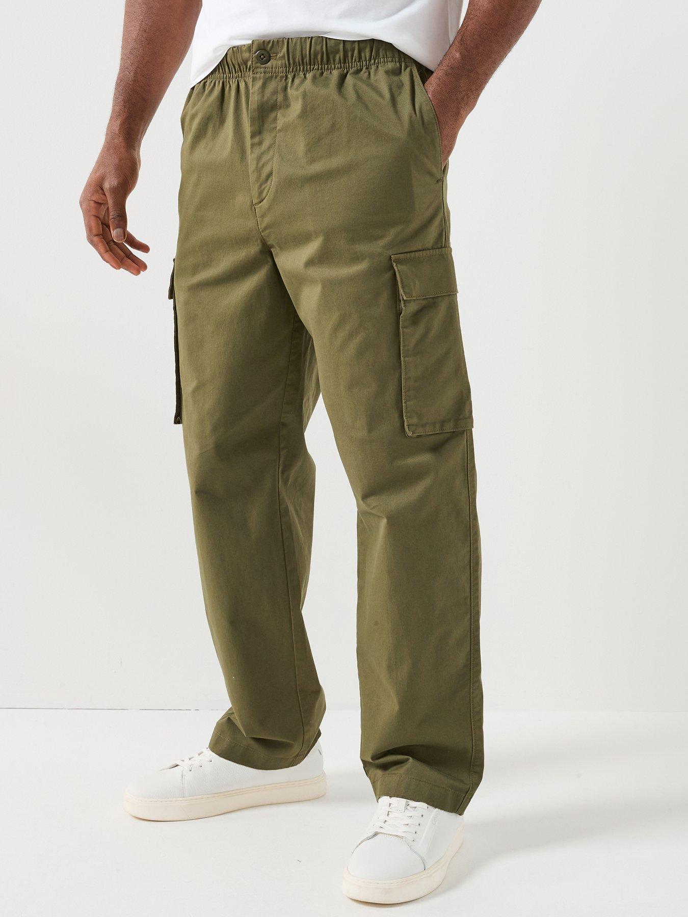 calvin-klein-jeans-cotton-pull-on-straight-cargo-pants-green