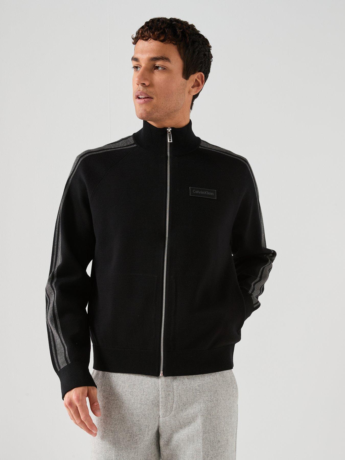 Calvin Klein Tech Full Zip Knitted Jumper - Black
