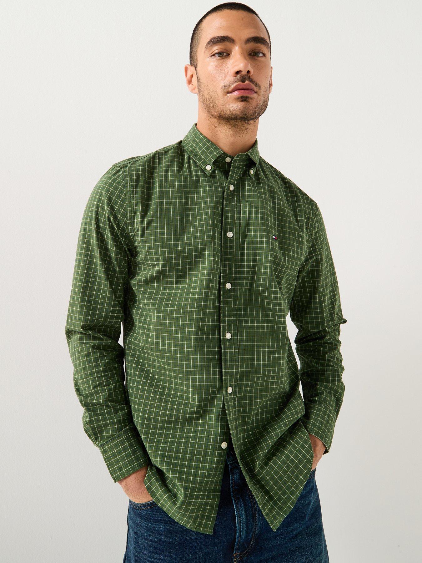 tommy-hilfiger-tattersall-check-poplin-regular-fit-shirt-green