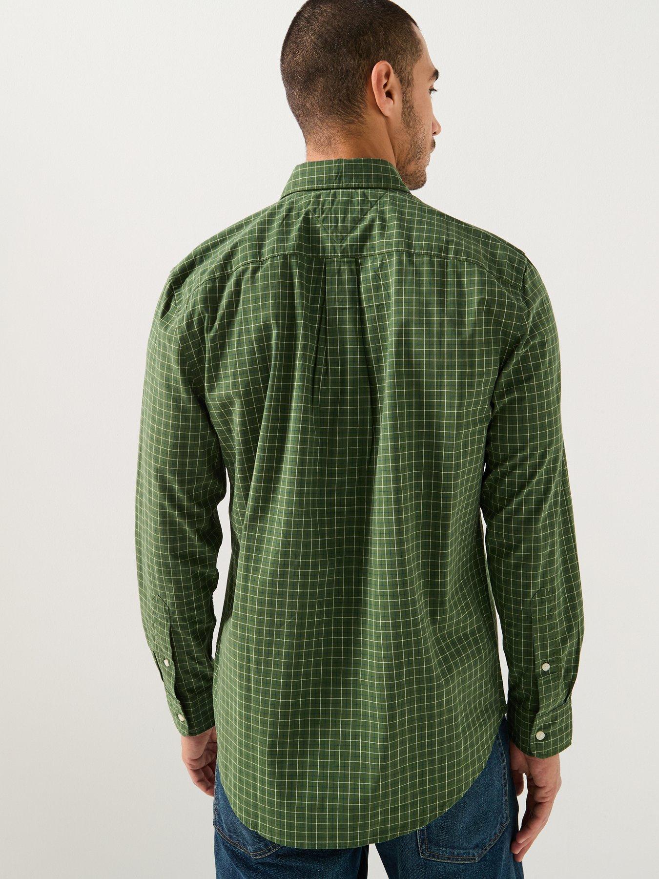 tommy-hilfiger-tattersall-check-poplin-regular-fit-shirt-greenstillFront